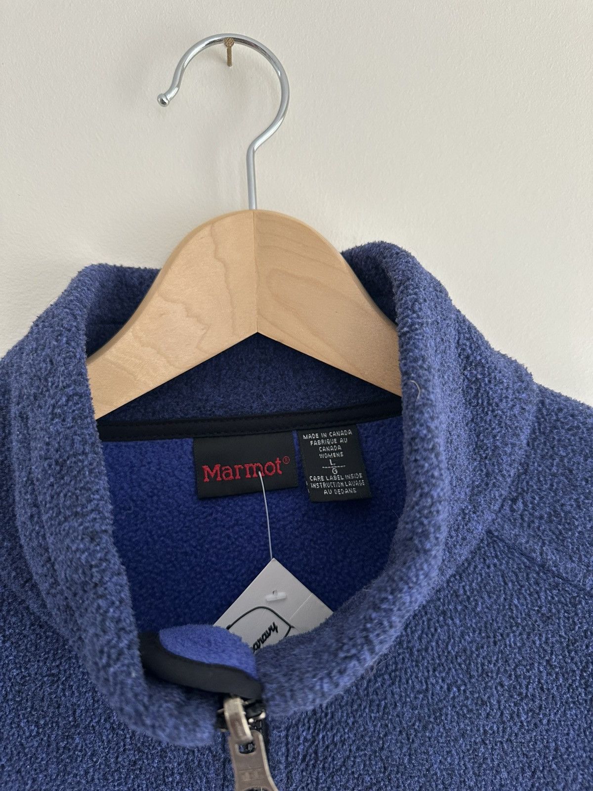 Marmot × Vintage Vintage 90s Marmot Deep Pile Fleece Full Zip Jacket Sweater Size L / US 10 / IT 46 - 3 Thumbnail