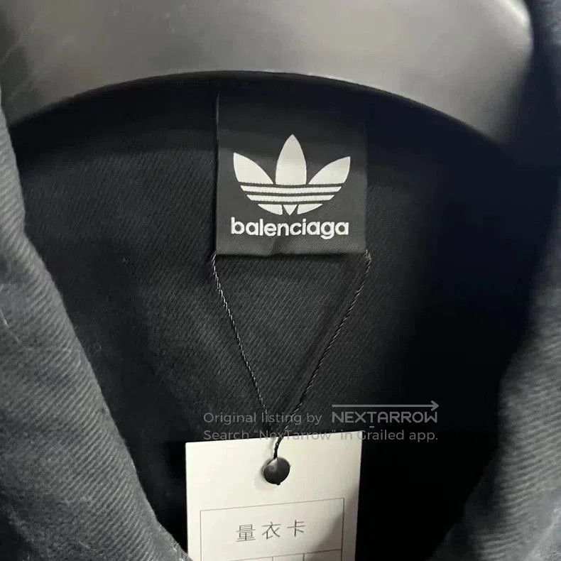 Balenciaga Balenciaga x Adidas Black Denim Jacket. Size US XS / EU 42 / 0 - 3 Thumbnail