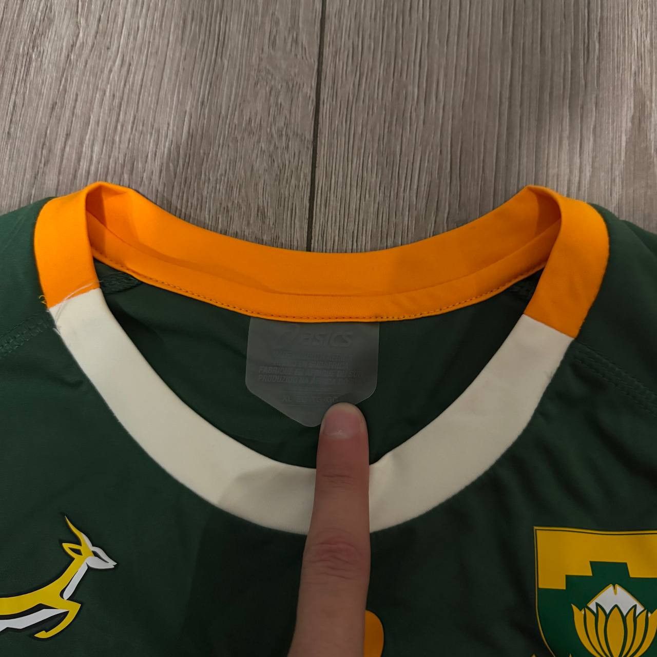 Asics Vintage Asics South Africa Rugby Jersey Size XL Size US XL / EU 56 / 4 - 4 Thumbnail