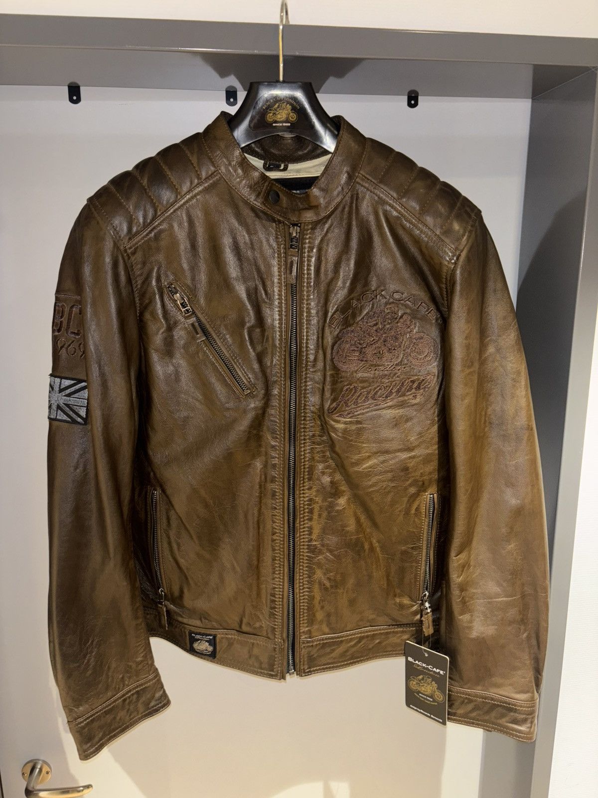Other Black-Cafe London Leather Jacket Size US M / EU 48-50 / 2 - 1 Thumbnail