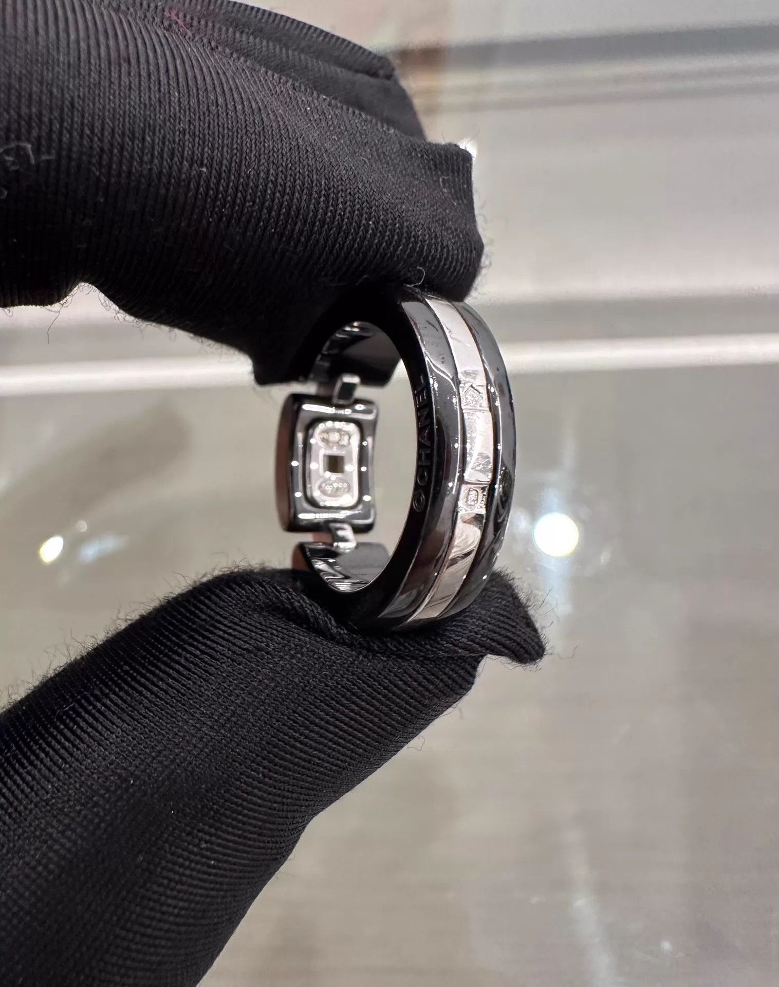 Chanel Chanel Ultra Black Ceramic Diamond-Set Ring Size 50 New Size ONE SIZE - 4 Thumbnail