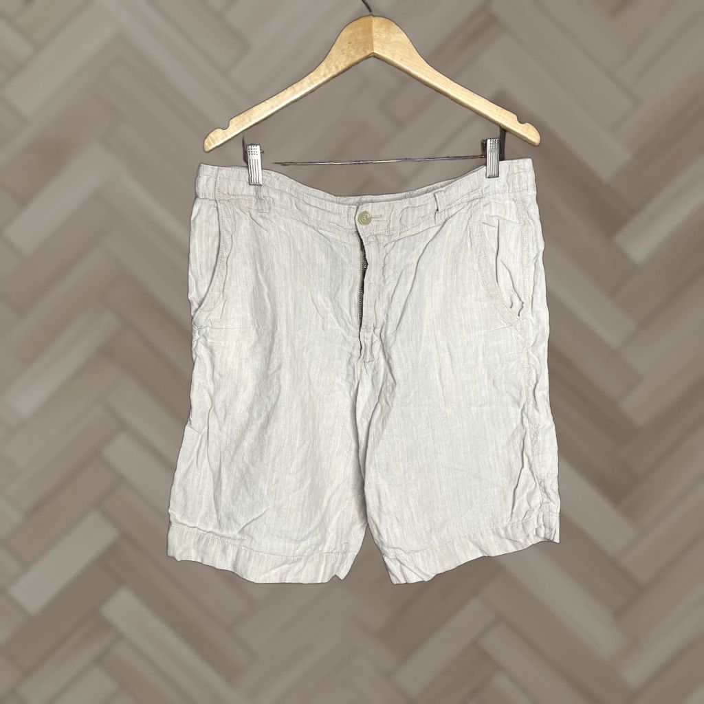 Banana Republic Banana Republic Mens Brown Linen Chino Shorts Size 34 Size US 34 / EU 50 - 1 Thumbnail