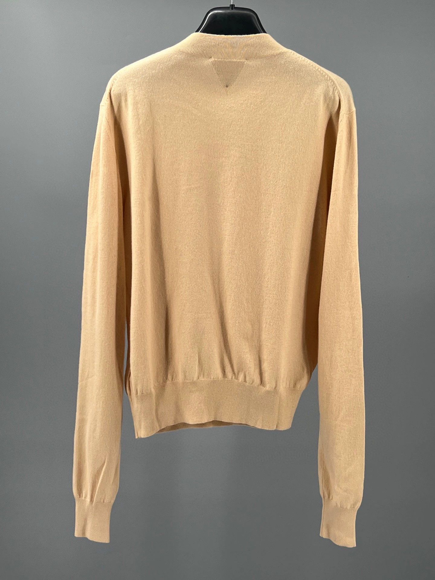 Bottega Veneta men's yellow cashmere blend knit pullover Size US M / EU 48-50 / 2 - 4 Thumbnail