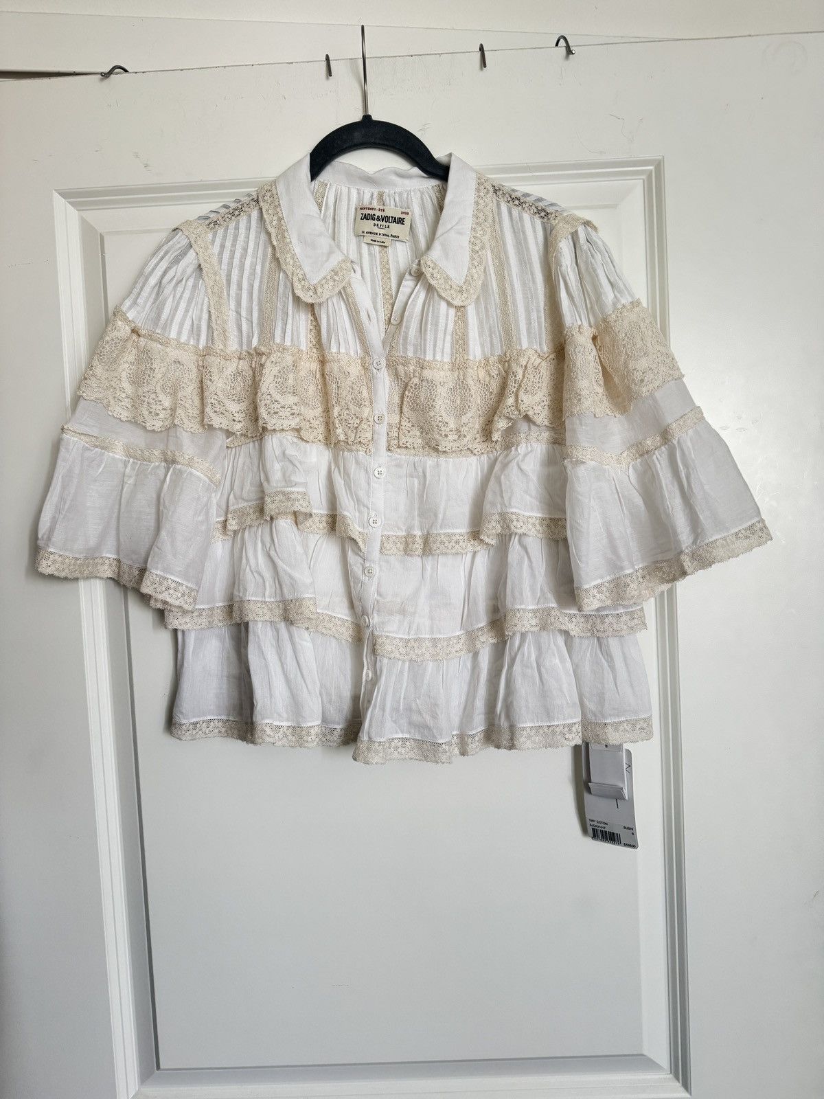 Zadig & Voltaire Zadig & Voltaire Tiny embroidered blouse Size S NWT Size S / US 4 / IT 40 - 1 Thumbnail