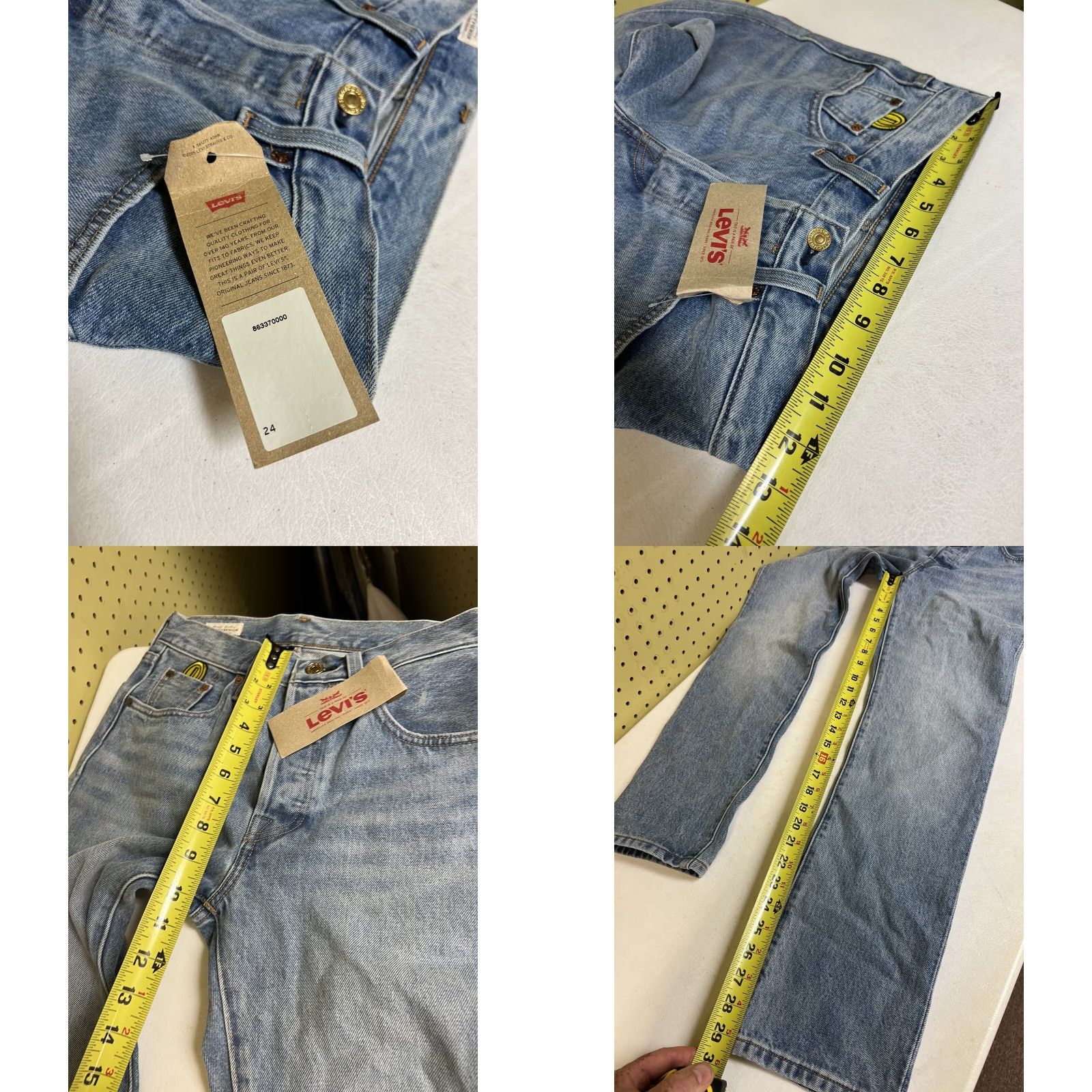 Levi's Levis X Super Mario Bros 501 Denim Jeans NWT Selvedge Button Fly 24x26 Irregular Size 42" / US 20 - 8 Thumbnail