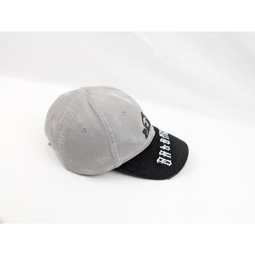 Balenciaga o1rshd1 Size: L / Cut Up Hat / Cap in Gray/Black Size ONE SIZE - 12 Thumbnail