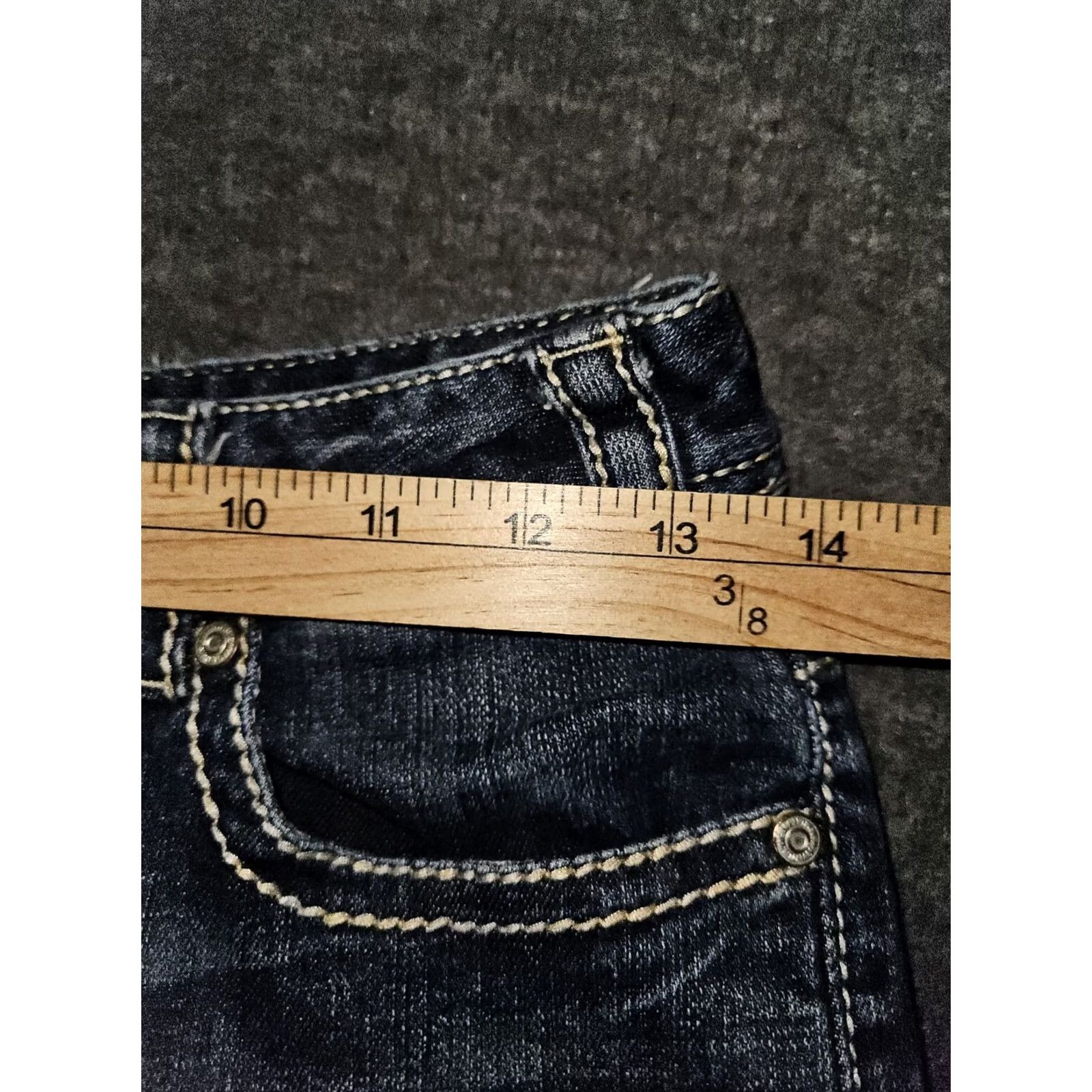 Vintage VINTAGE Rock And Roll Cowgirl Jeans Bootcut Women's 26x34 Blue Embroidered Logo Low Rise Denim Size 26" / US 2 / IT 38 - 5 Thumbnail