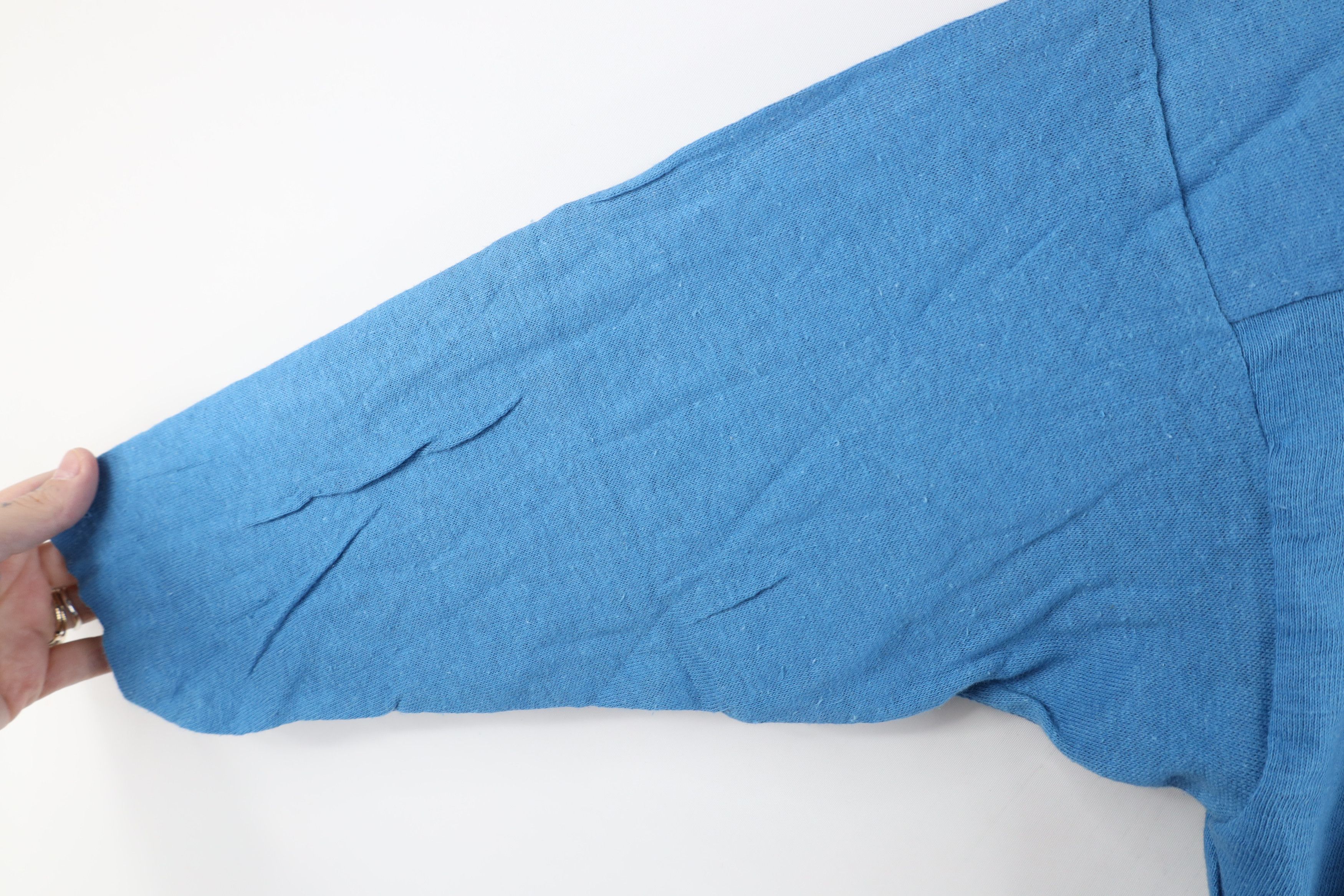 Vintage Deadstock Vintage 60s 70s Jersey T-Shirt Blue USA Cotton Size US S / EU 44-46 / 1 - 9 Thumbnail