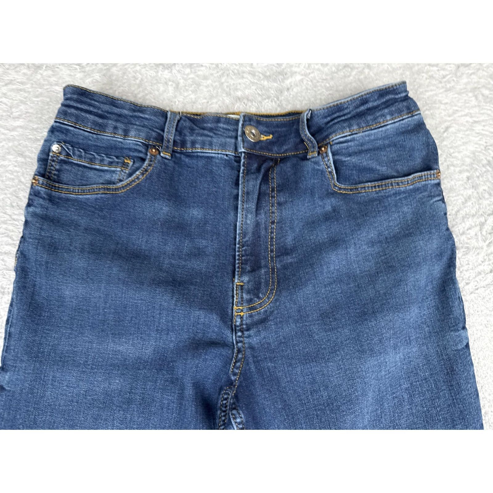 H&M H&M Bootcut Jeans Womens 8 Blue Med Wash Mid Rise Stretch 5 Pocket 28x30 Size 30" / US 8 / IT 44 - 4 Thumbnail