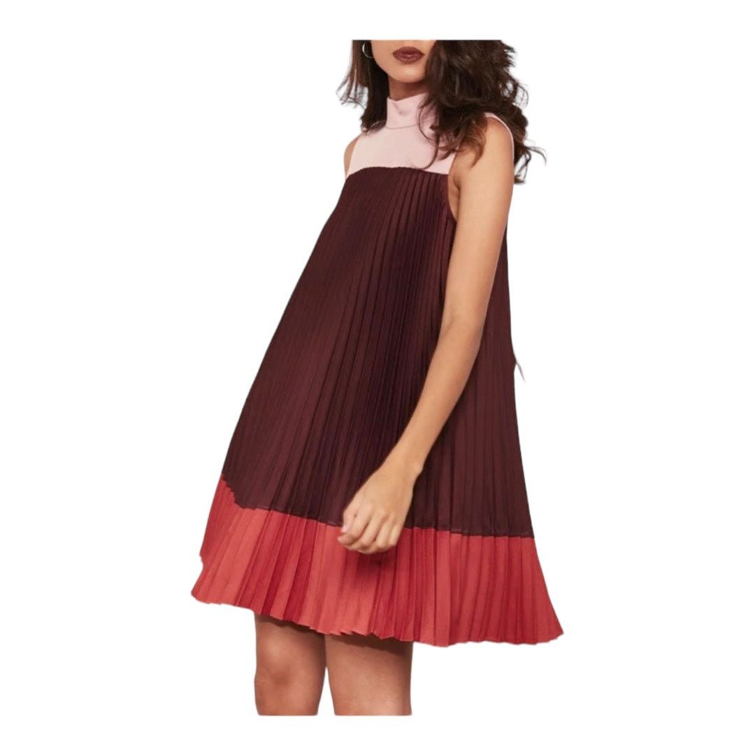 image of Ted Baker Ted Backer London Kimmea Accordion Pleated Colour Block Bow, Women's (Size XL)