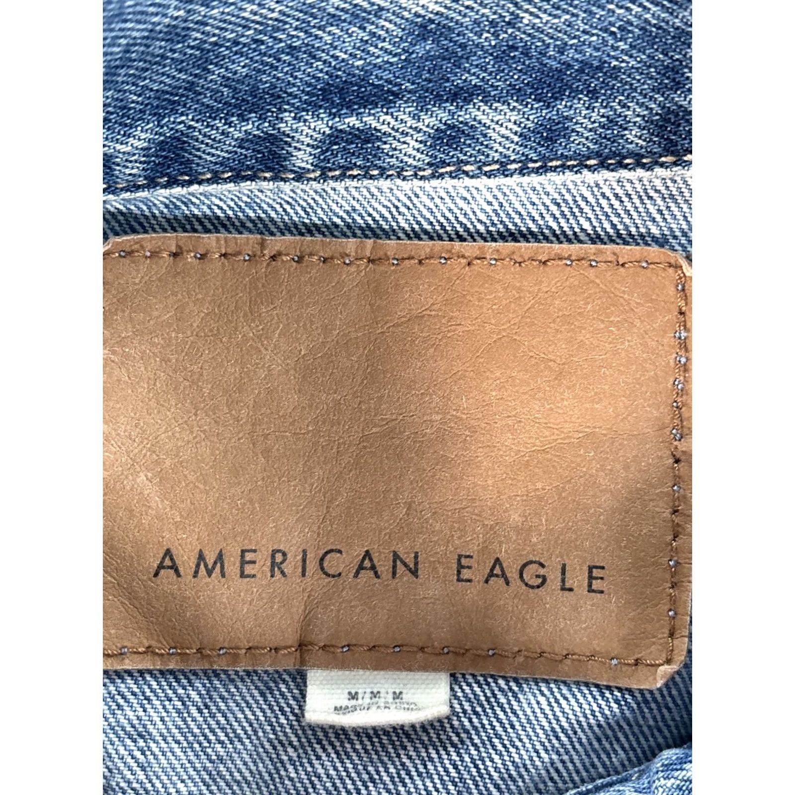 American Eagle Outfitters American Eagle Jacket Mens M Blue Denim Button Rancher Trucker Jean Coat Size US 31 - 4 Thumbnail
