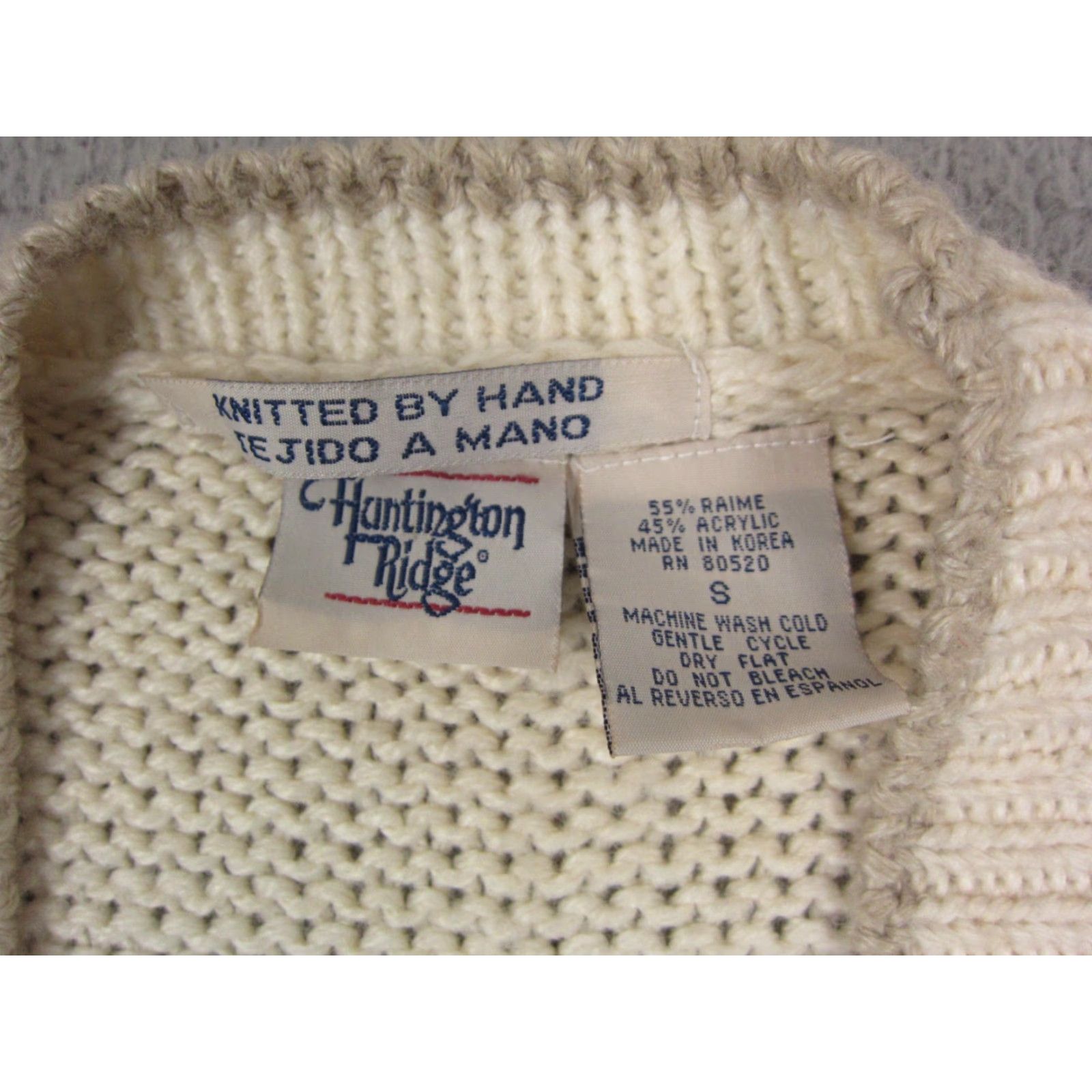 Vintage VINTAGE Huntington Ridge Sweater Vest Womens S Ivory Fair Isle Knit V-Neck 90s Retro Casual Size S / US 4 / IT 40 - 4 Thumbnail