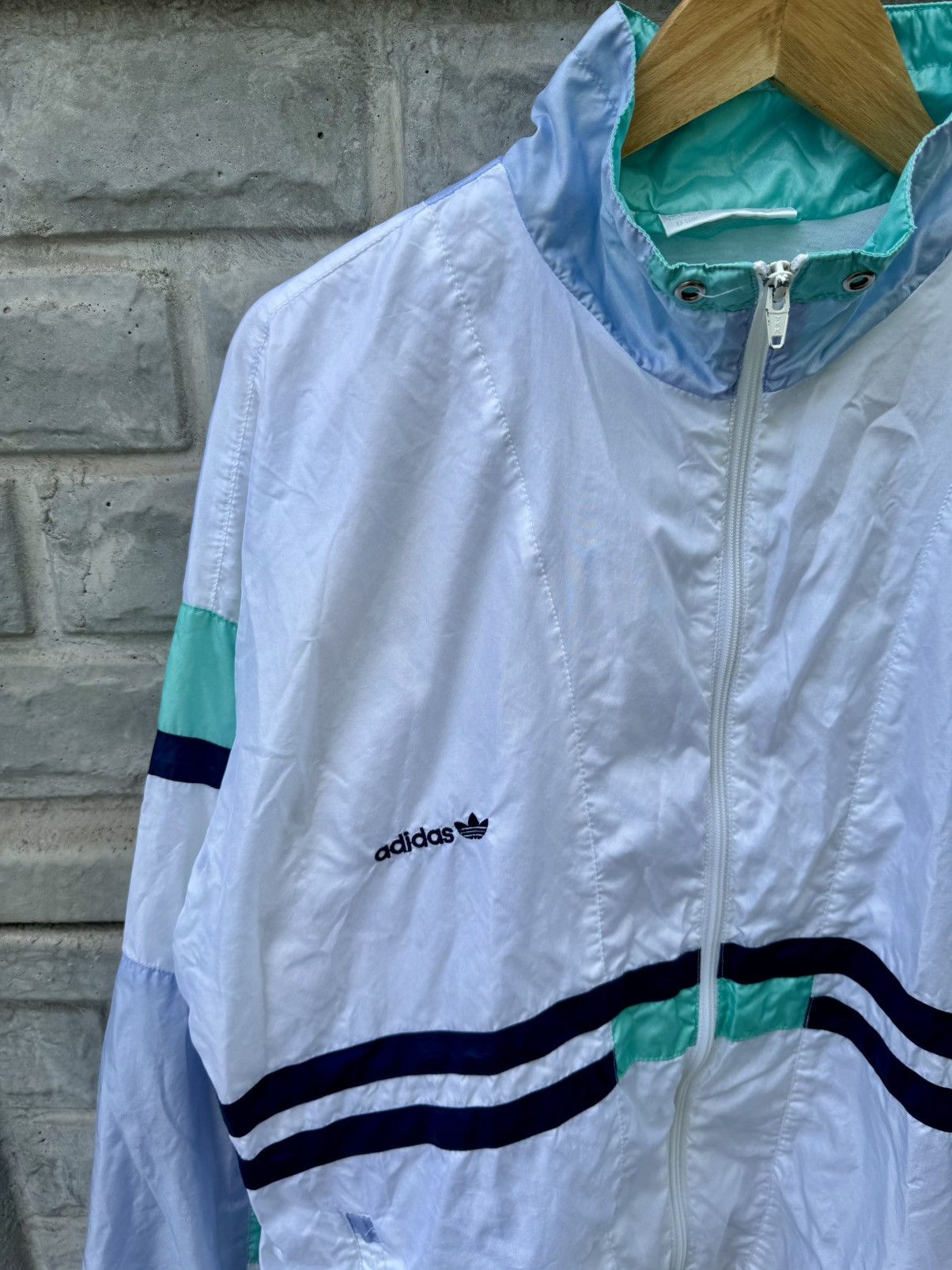 Adidas × Vintage Vintage Adidas Three Stripes Retro Track Jacket Y2K Size US XL / EU 56 / 4 - 3 Thumbnail