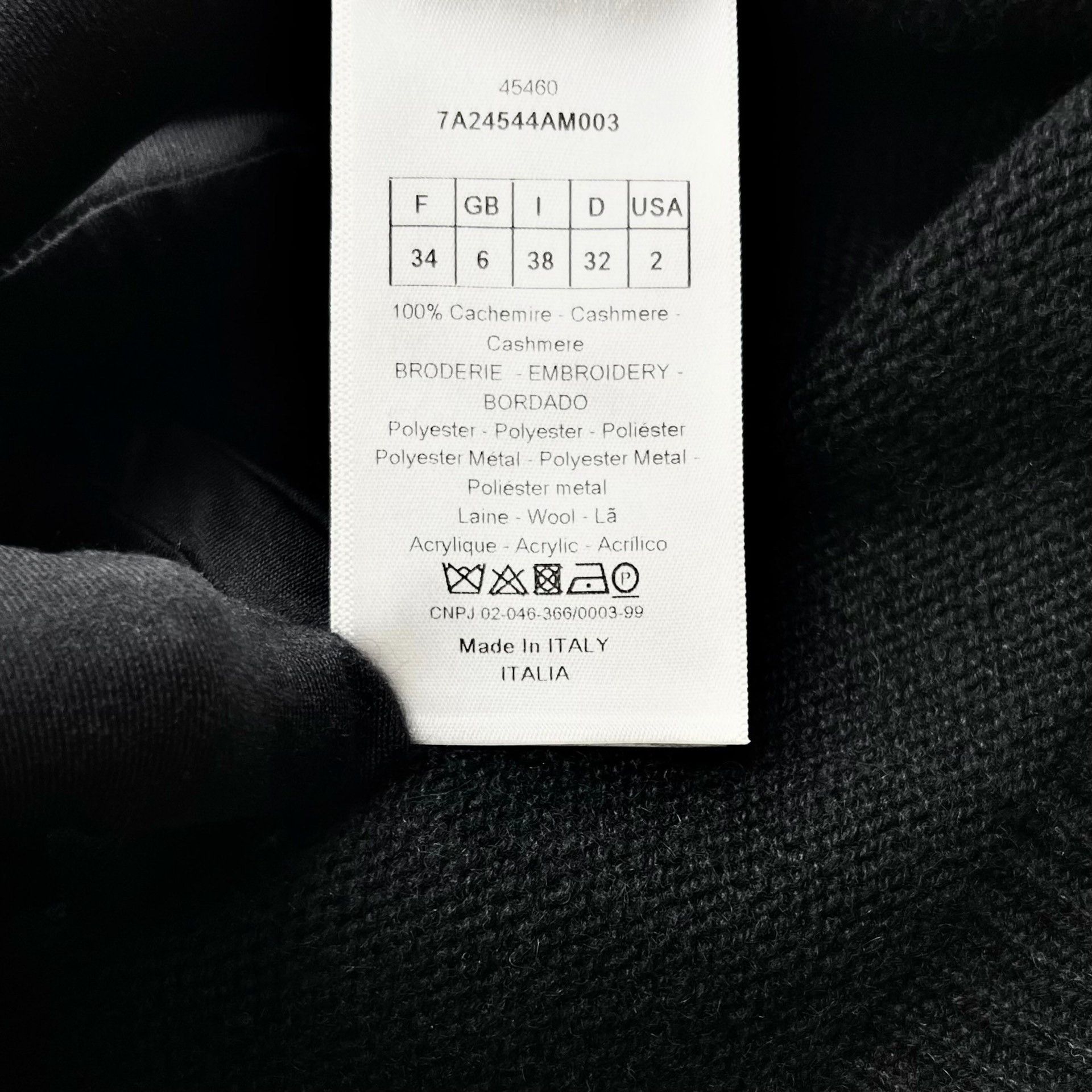 Dior Dior Black Constellation Palm Cashmere Sweater Size US M / EU 48-50 / 2 - 4 Thumbnail