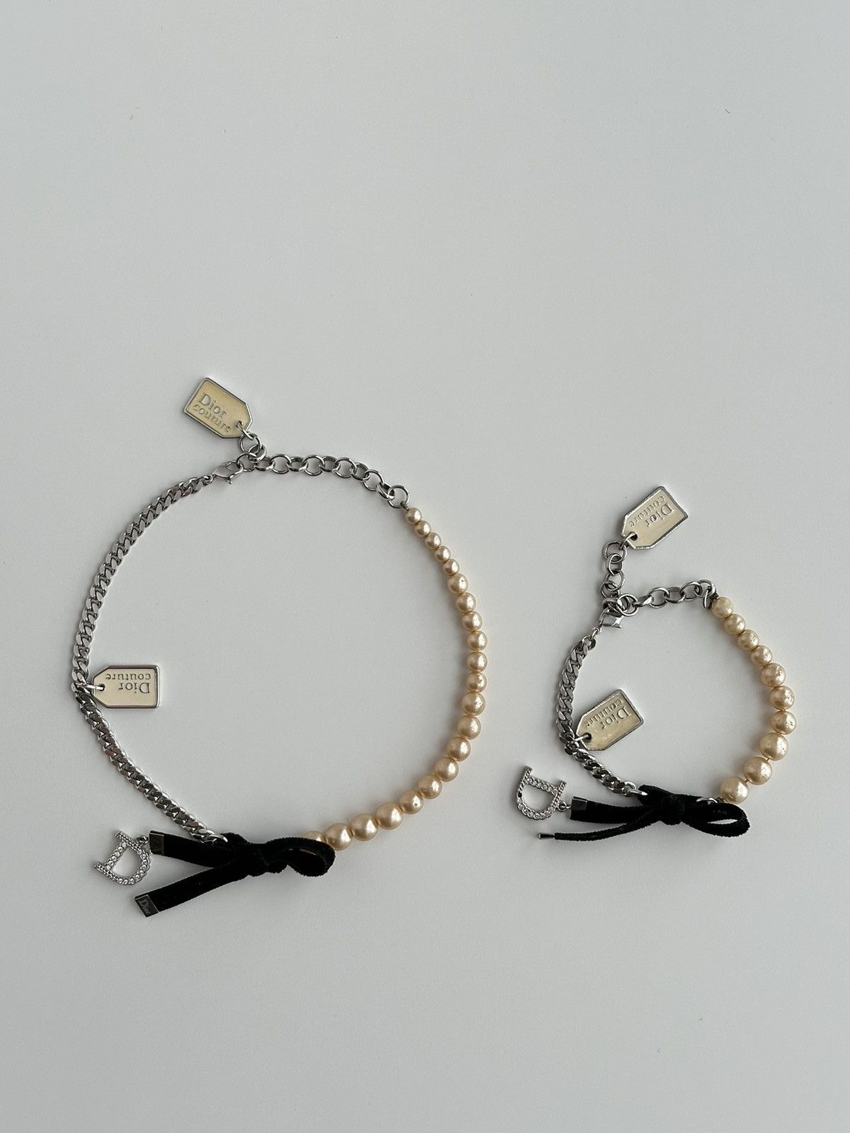 Dior Dior Velvet Bow and Pearl Bracelet by John Galliano Size ONE SIZE - 6 Thumbnail
