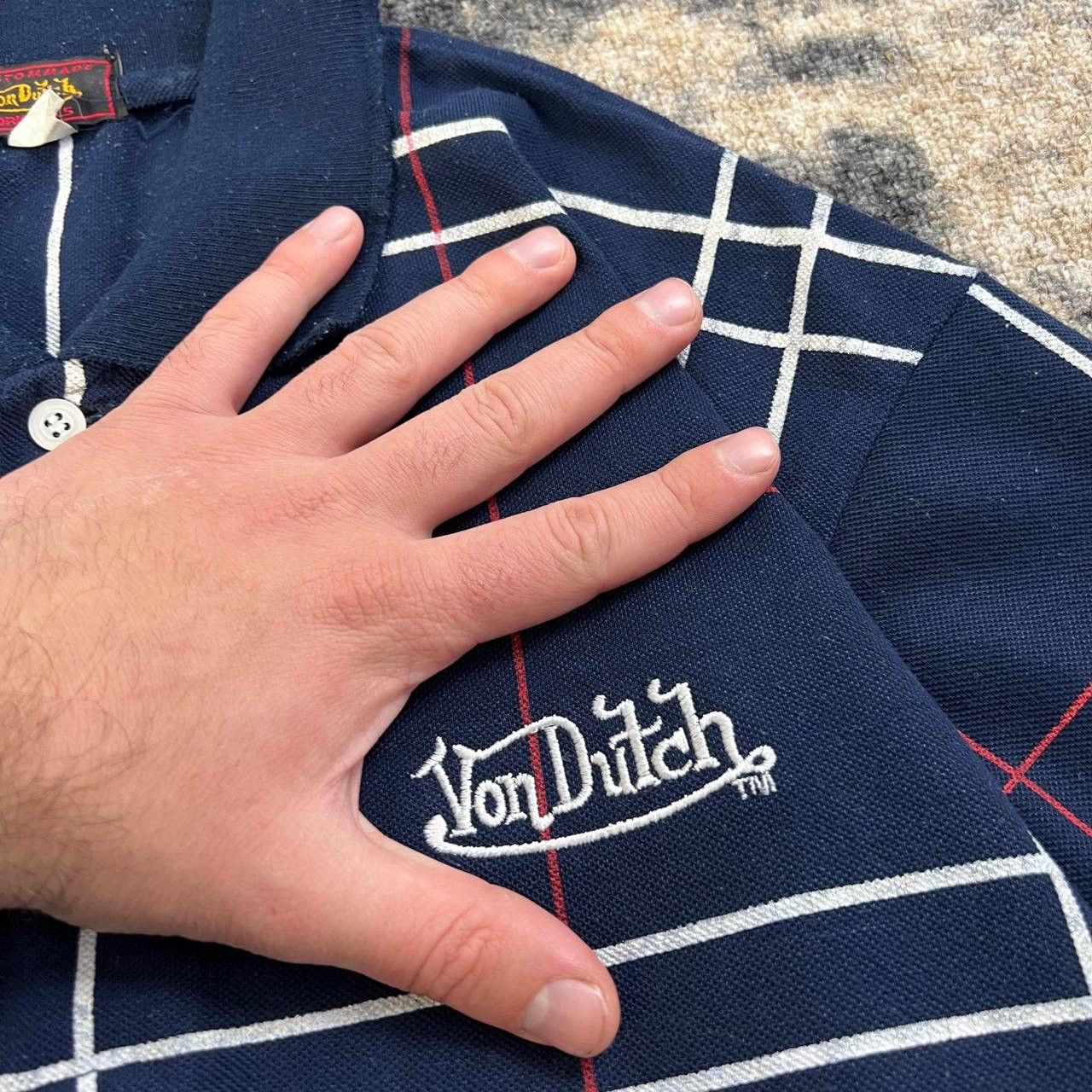 Von Dutch Von Dutch Mini Logo Vintage Y2K Checkered Polo T-Shirt Size US M / EU 48-50 / 2 - 3 Thumbnail