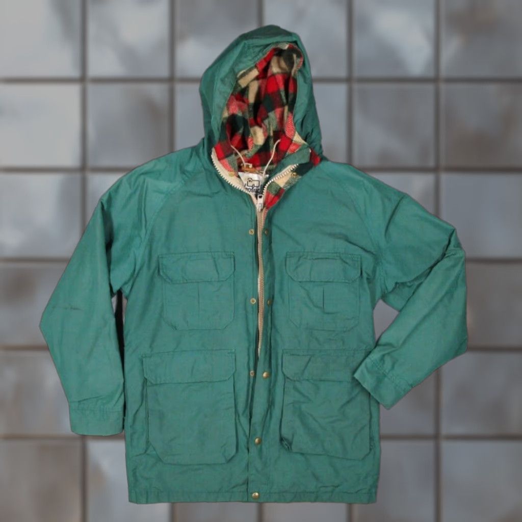 Vintage VINTAGE WOOLRICH Men's Medium Green Full Zip Wool Lined Hooded Parka Jacket Made in USA 90s Retro Size US M / EU 48-50 / 2 - 1 Thumbnail