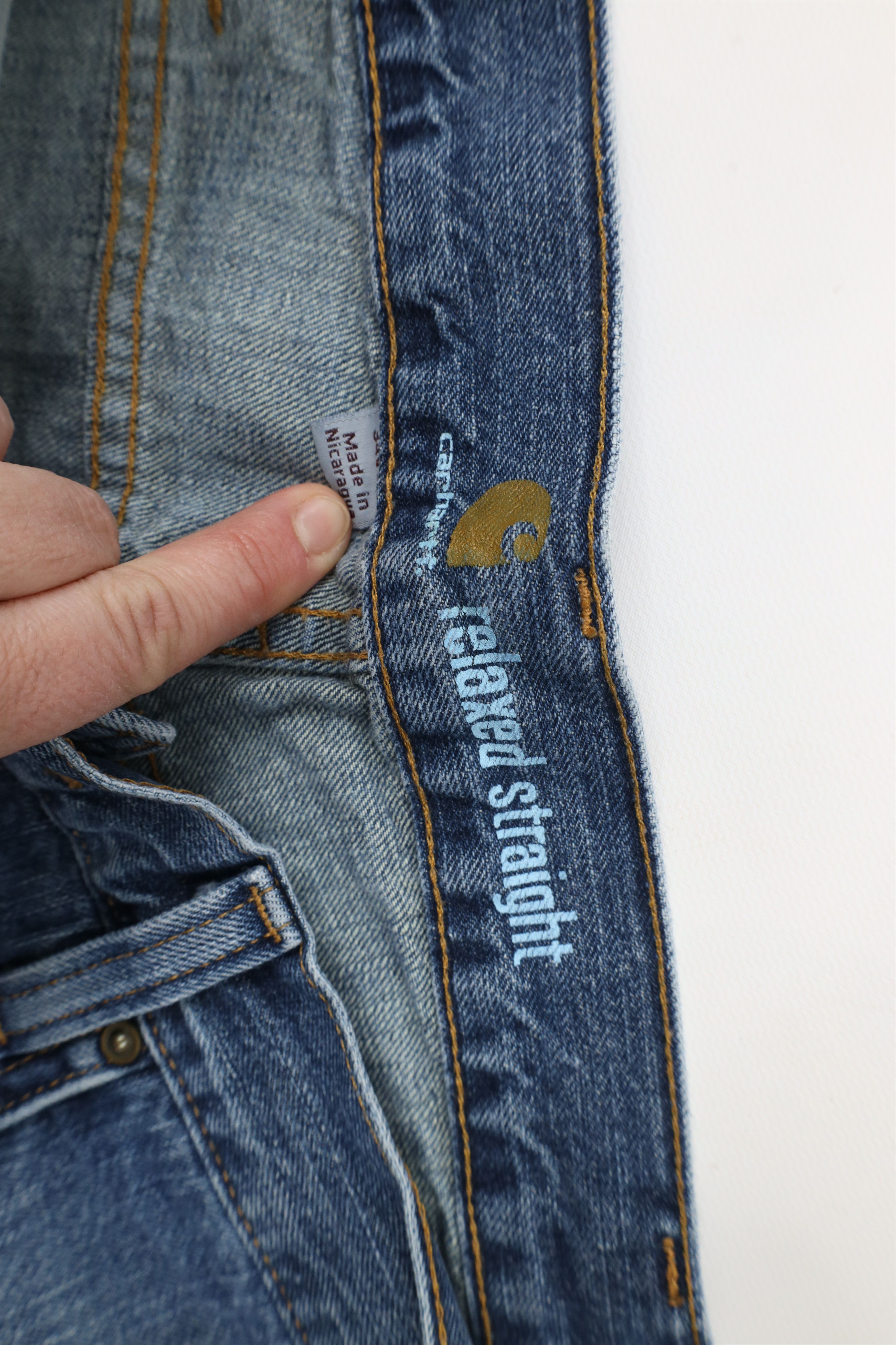 Carhartt × Vintage Vintage Y2K Carhartt Relaxed Fit Straight Leg Denim Jeans Size US 34 / EU 50 - 6 Thumbnail
