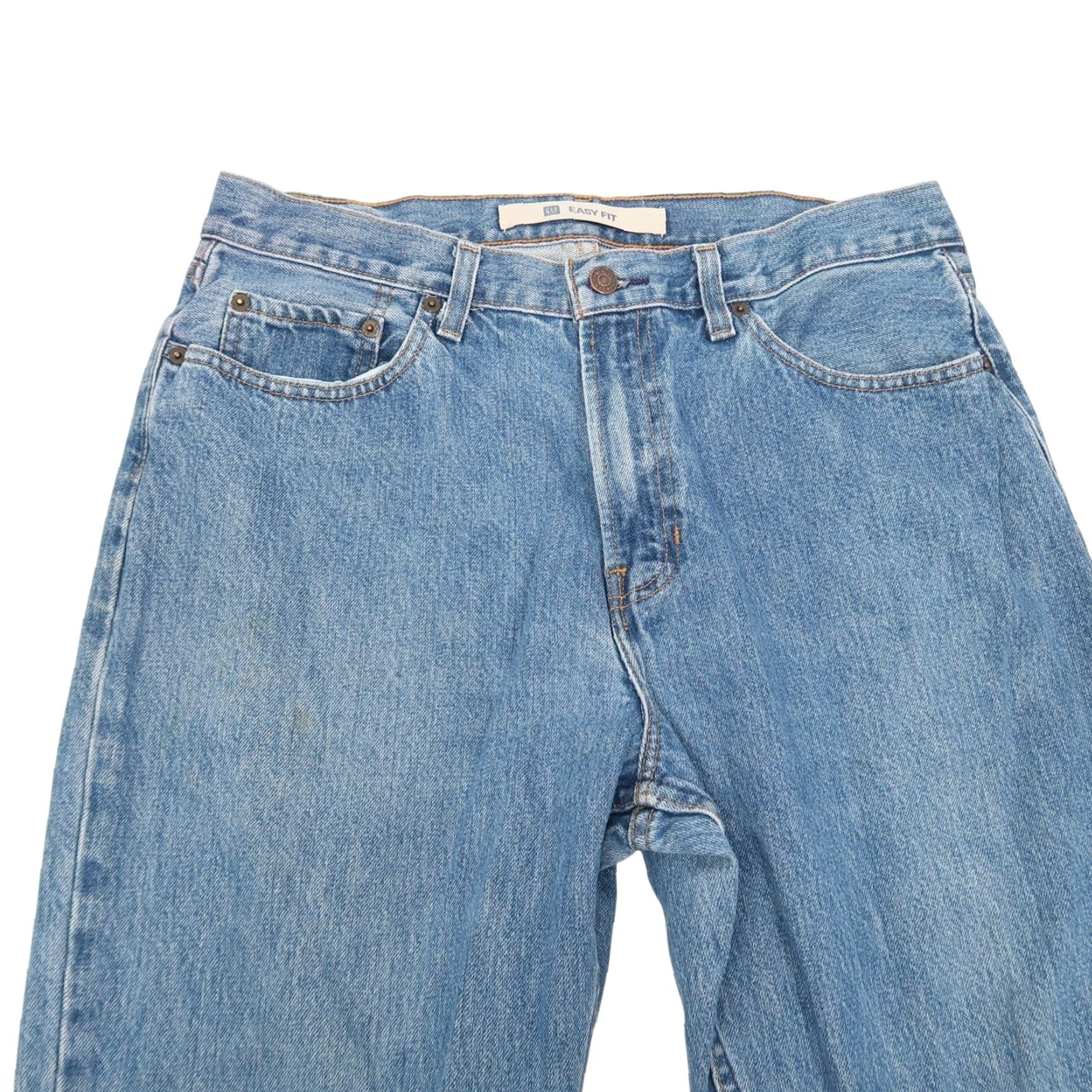 Gap VINTAGE Gap Jeans Mens 35X32 Easy Fit Straight Leg Blue Denim 90s Lightweight Cotton Jeans Size US 35 - 2 Thumbnail