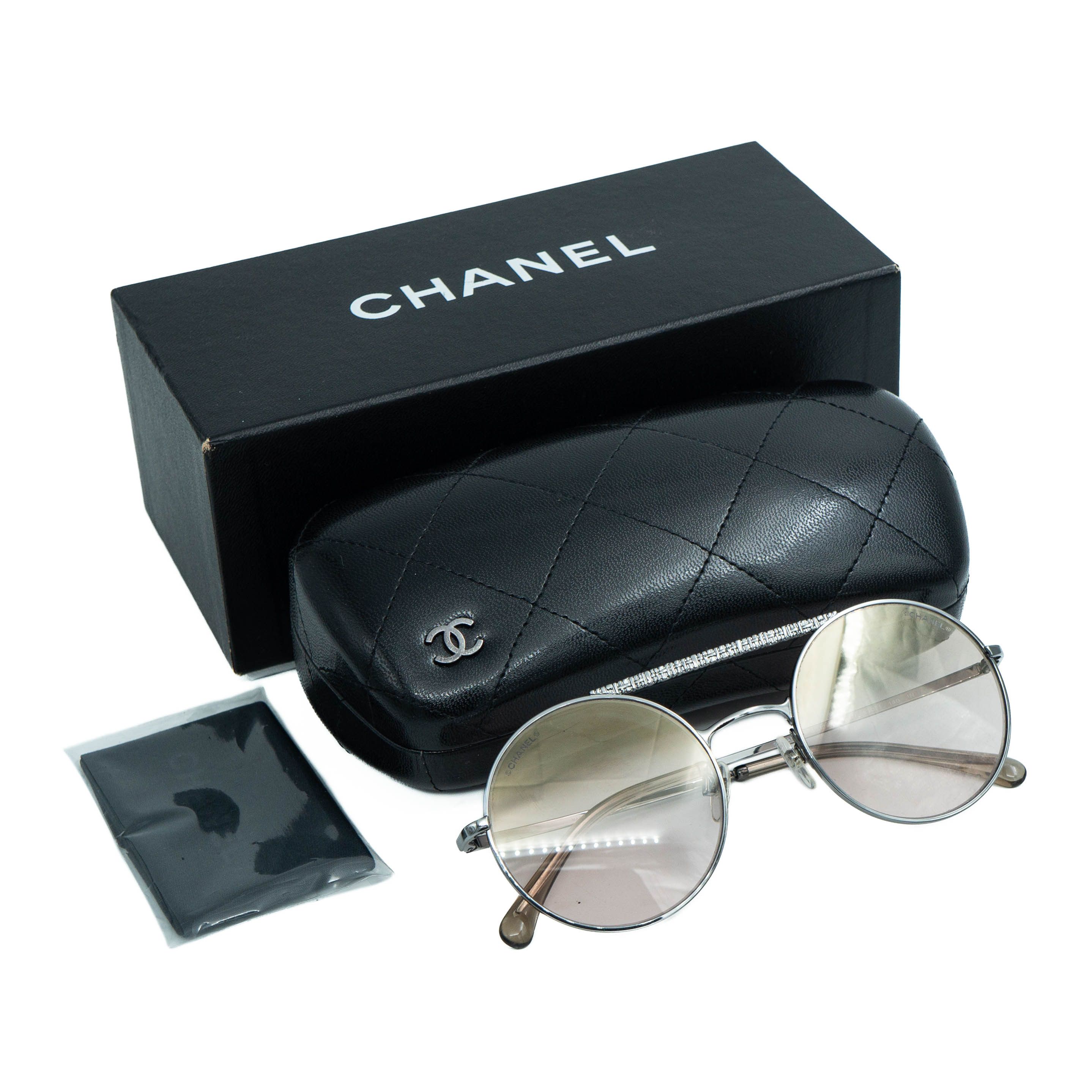 Chanel CHANEL 4232 Silver Round Sunglasses Grailed