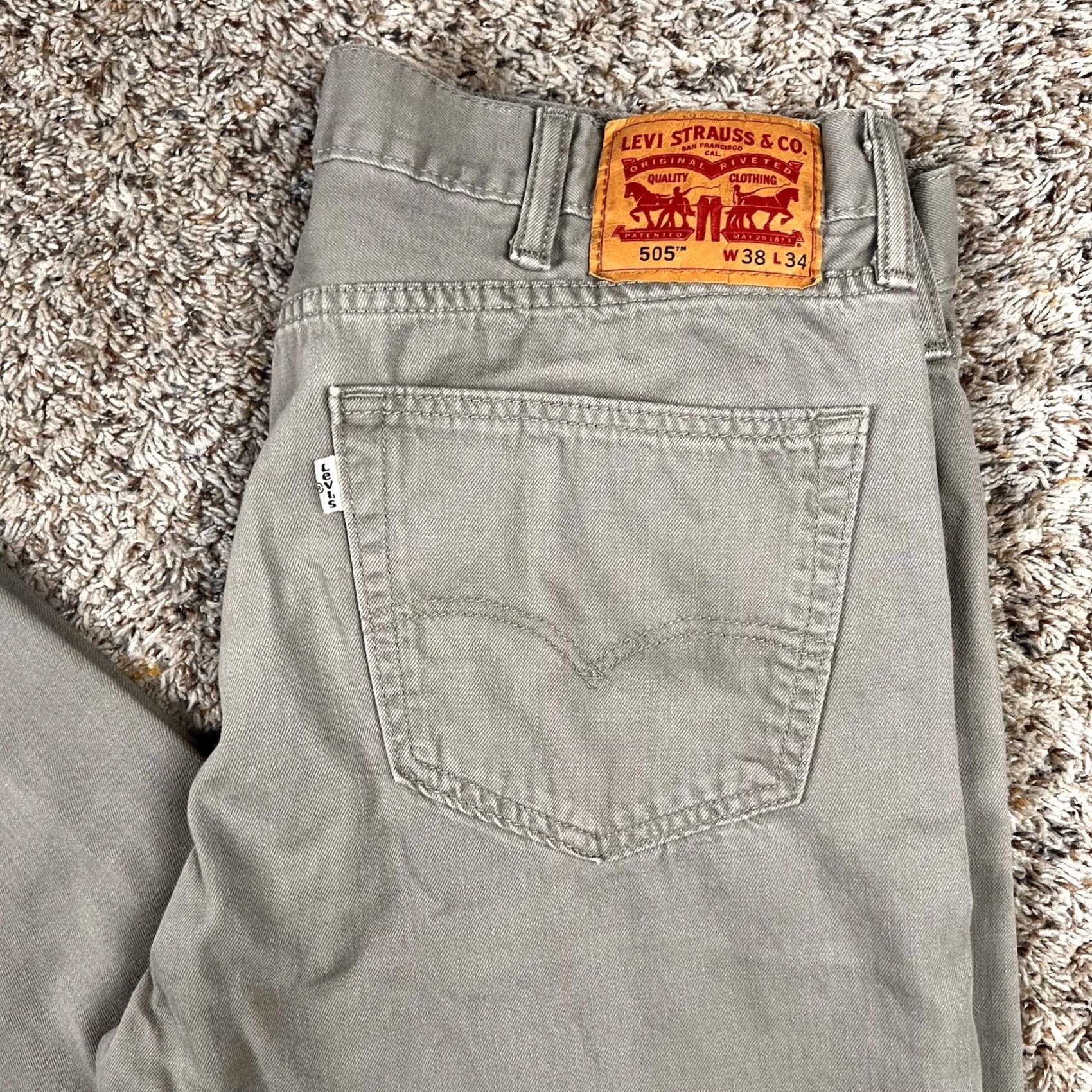 Levi's Levi's Jeans Regular 505 Mens 36x33 Straight Tan Pants White Tag Casual Wear Dynamic 500 Series Vintage: No Mens Size US 36 / EU 52 - 6 Thumbnail