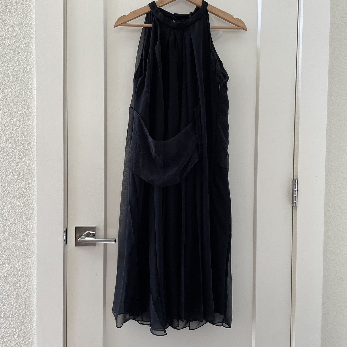 Other Lutz Huelle Asymmetrical Black Mini Dress Designer Dress Size L / US 10 / IT 46 - 1 Thumbnail