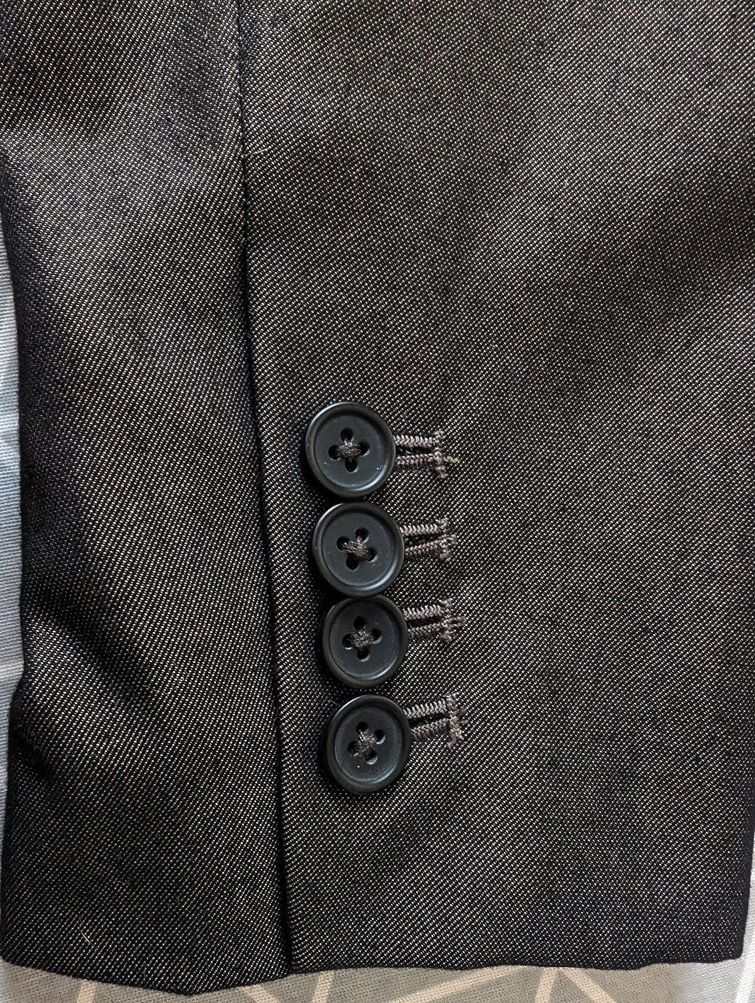 Marc Jacobs Marc Jacobs Gunmetal Grey Sheen Blazer USA Size 40R - 6 Thumbnail