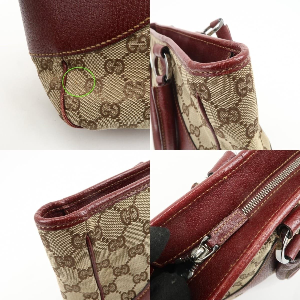 Gucci Gucci GG Monogram Canvas & Leather Tote Beige Size ONE SIZE - 6 Thumbnail