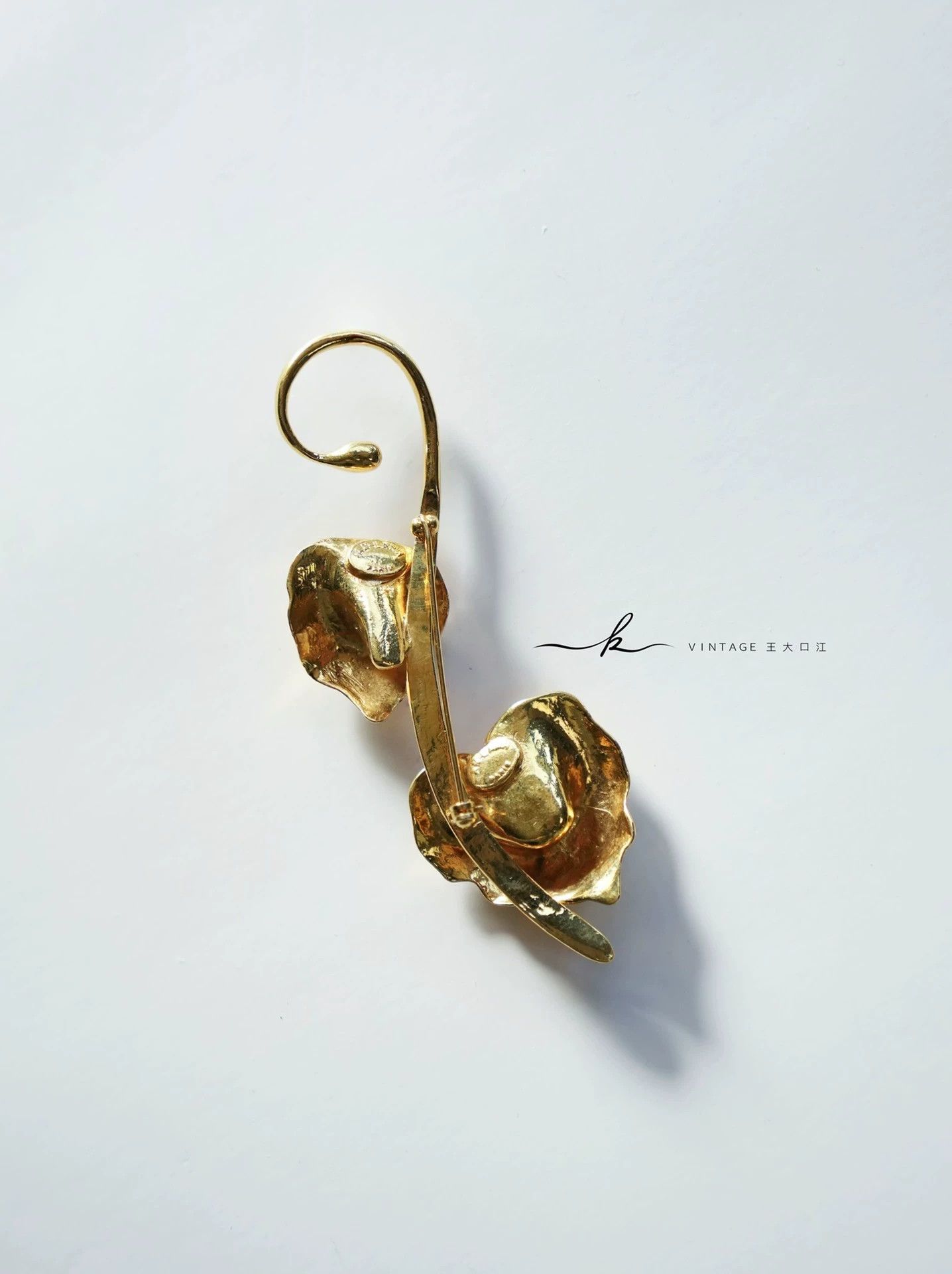 Other JACQUES AN LANH Vintage Gold Plated Calla Lily Brooch Size ONE SIZE - 4 Thumbnail