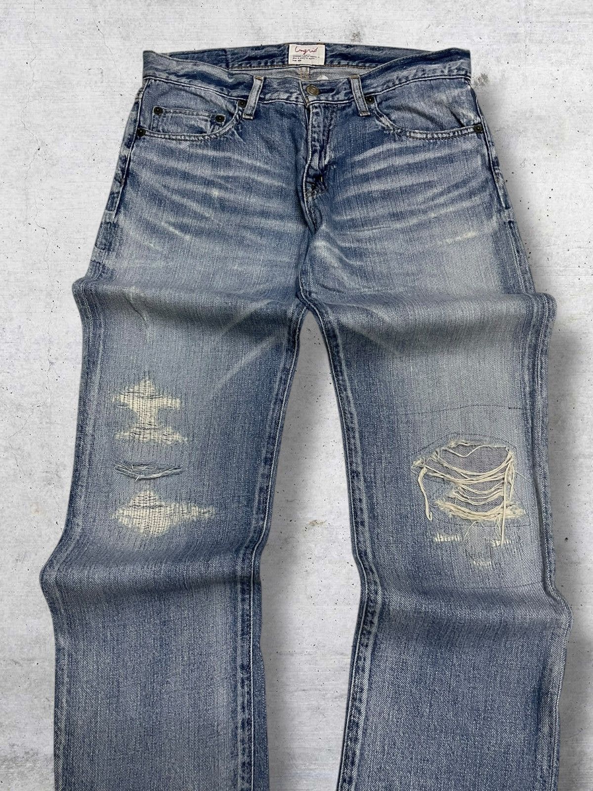 Japanese Brand VINTAGE UNGRID OG 90S JAPAN DESIGNER RIPPED GRUNGE DENIM Size US 30 / EU 46 - 4 Thumbnail