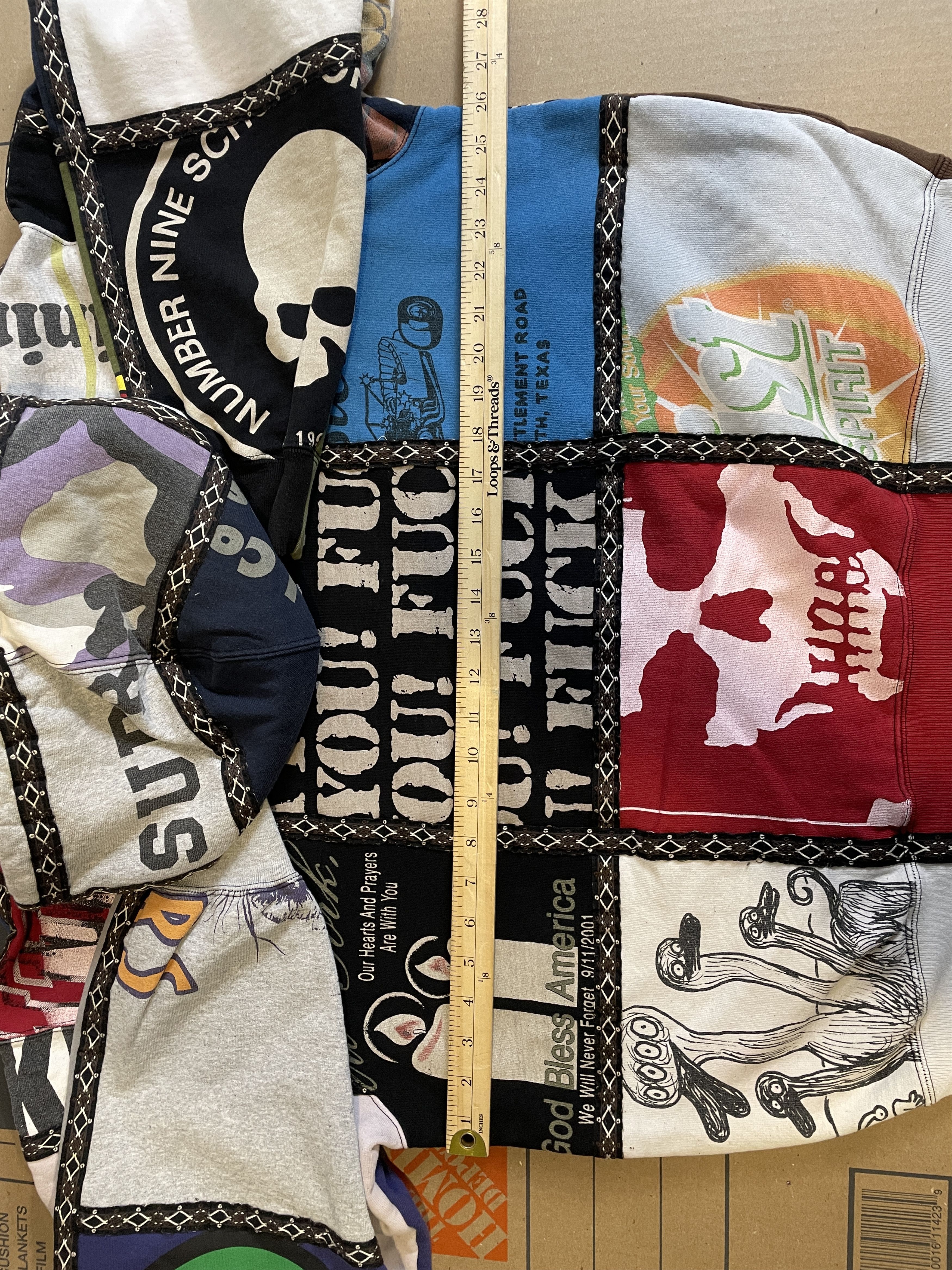 Number (N)ine × Supreme PATCHWORK ZIP HOODIE Size US L / EU 52-54 / 3 - 10 Thumbnail
