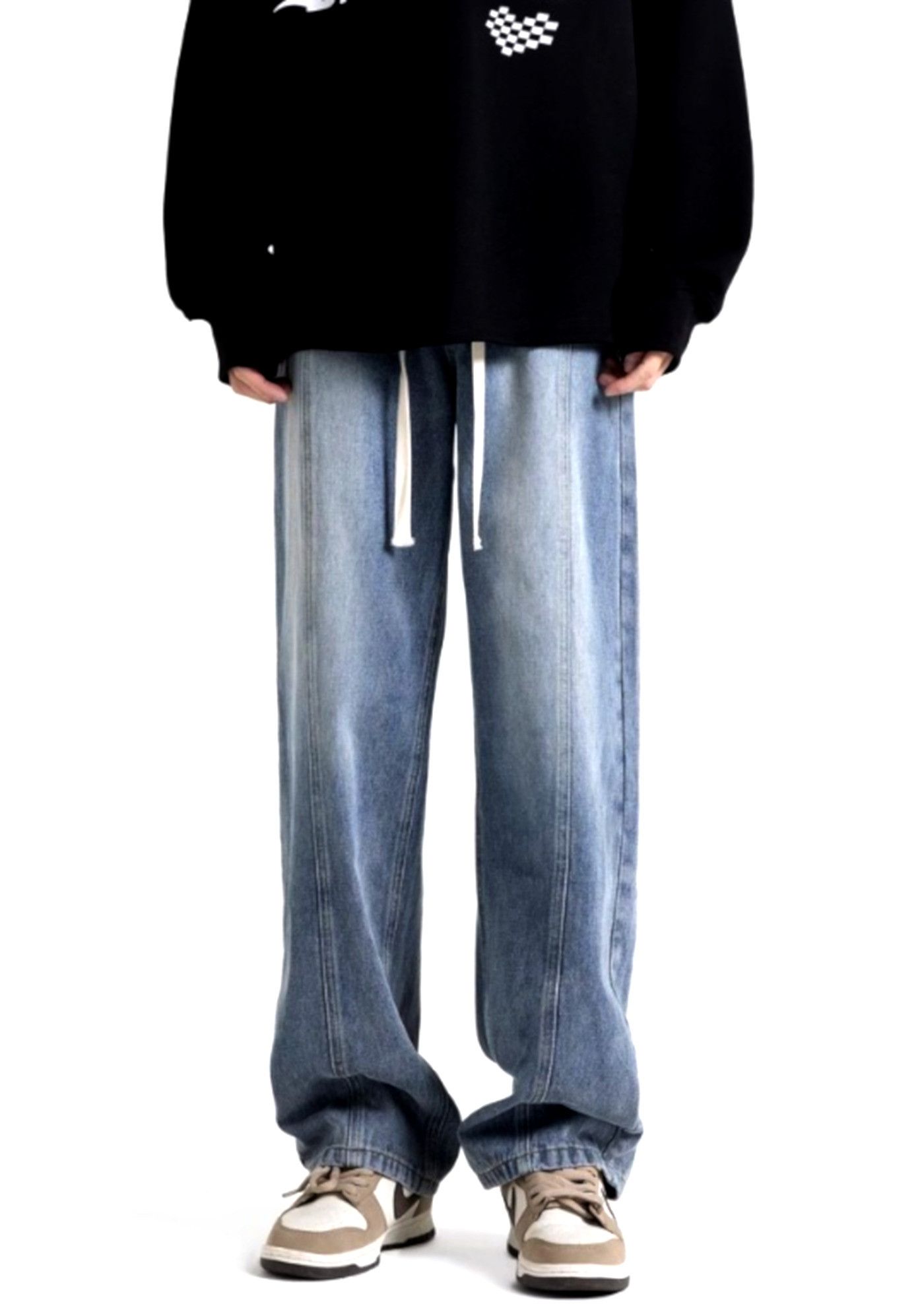 Designer × Japanese Brand × Vintage Vintage Punk Drawstring Washed Oversize Pants Streetwear Size US 32 / EU 48 - 2 Thumbnail