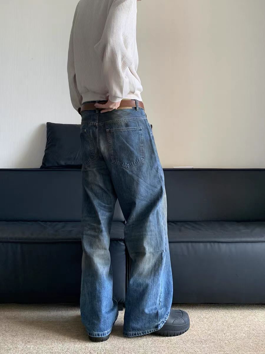 Japanese Brand × Jean Casual straight leg vintage baggy jeans Size US 34 / EU 50 - 2 Thumbnail