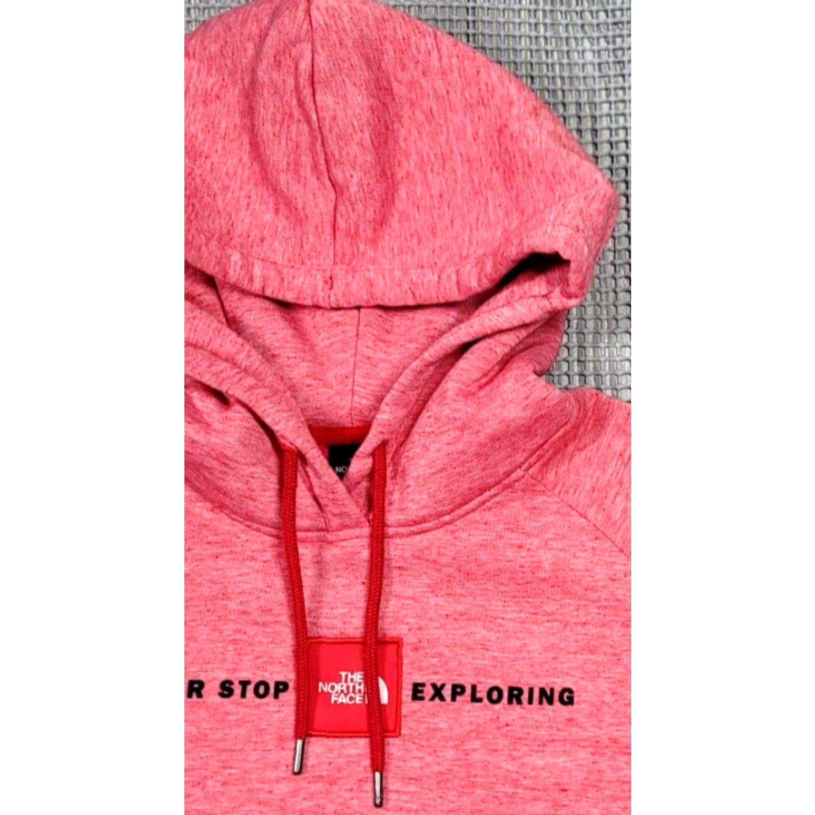 The North Face The North Face Hoodie Women L Pink Heather Pullover Fleece Logo Embroidered Never Stop Exploring Activewear Casual Travel Size L / US 10 / IT 46 - 4 Thumbnail