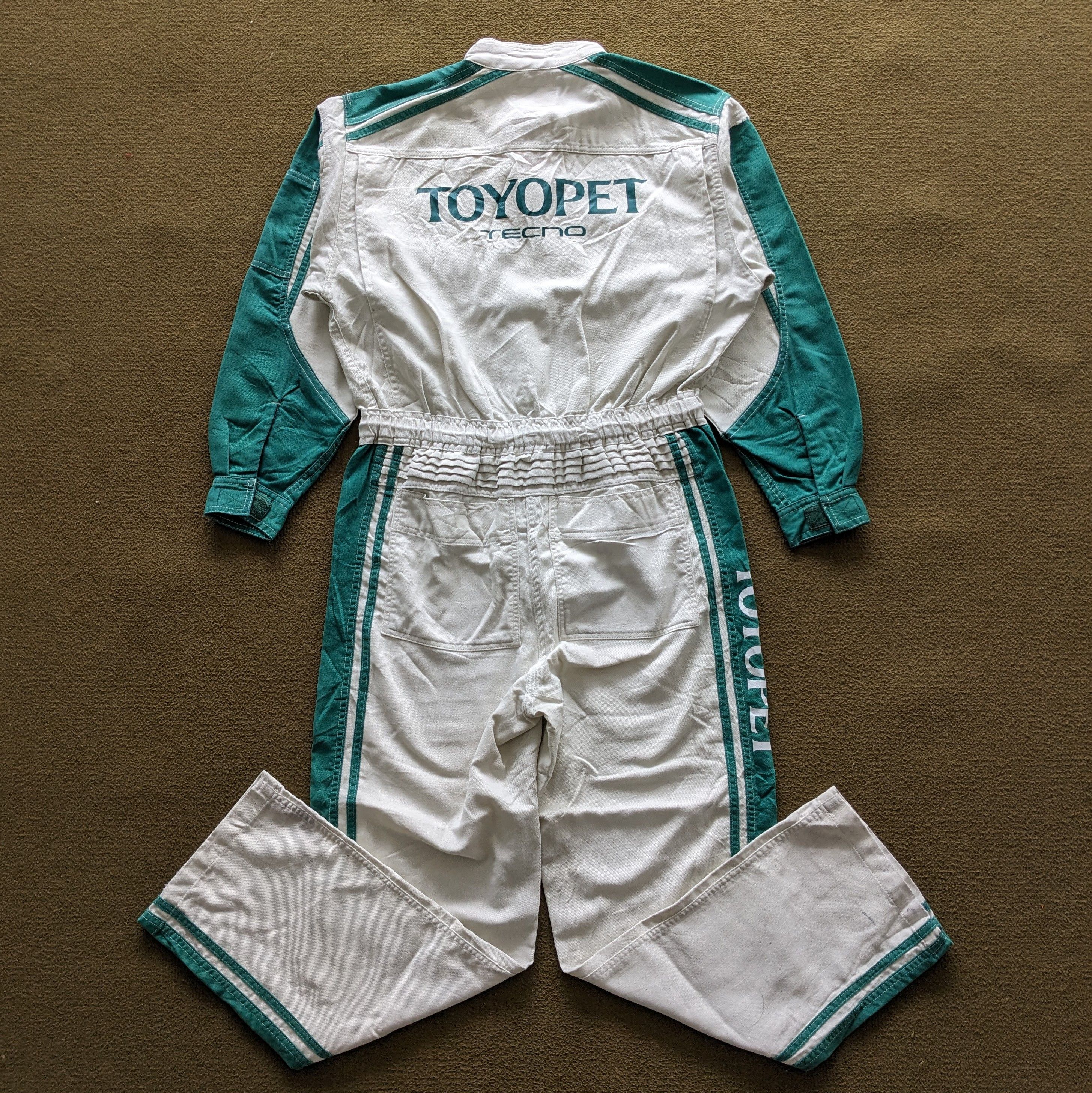 Vintage Vintage TOYOPET Motorsports Racing Coverall Workwear Jacket Size US M / EU 48-50 / 2 - 1 Thumbnail