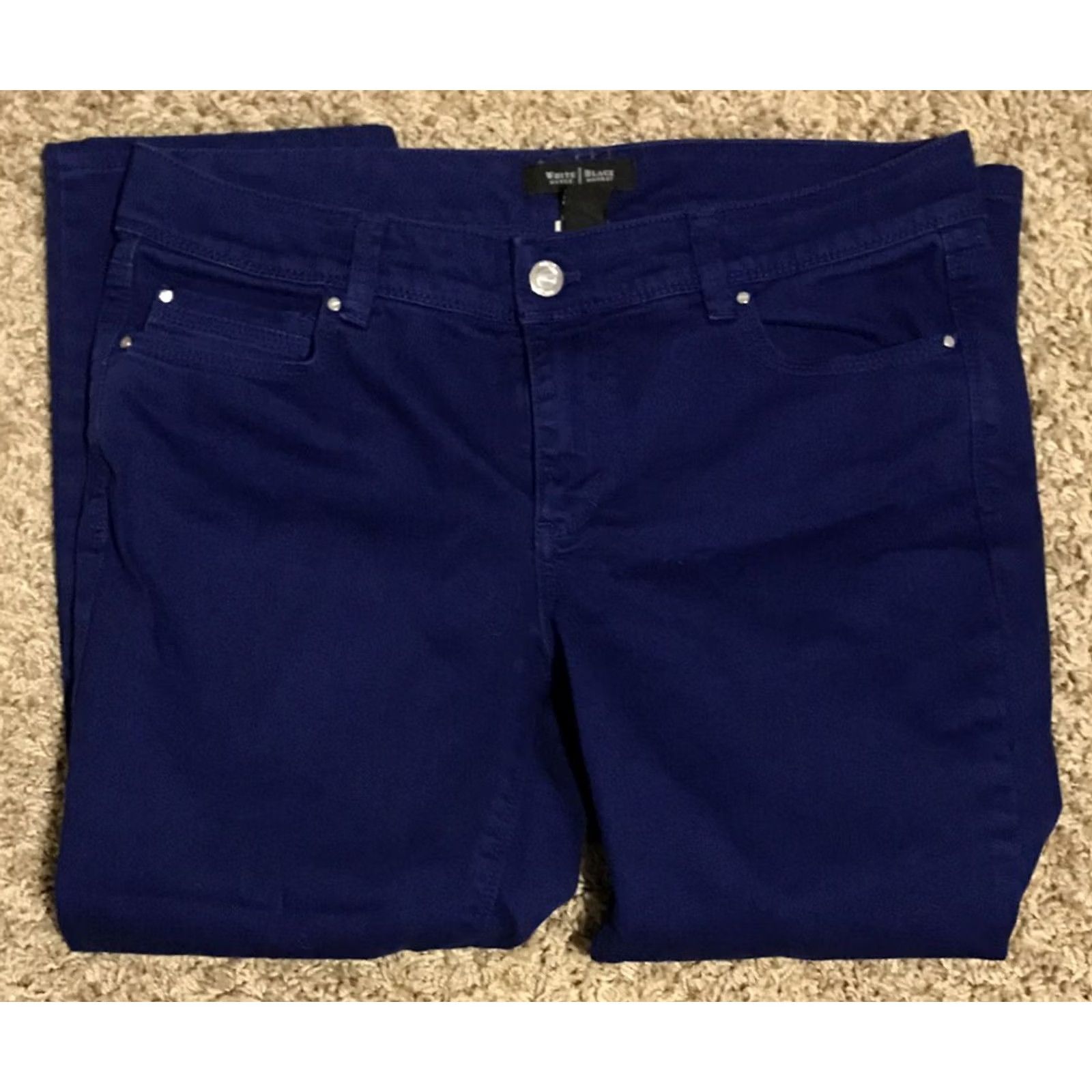 White House Black Market White House Black Market Jeans Slim Cropped Denim 8 Blue 5-Pocket Ankle Womens Size 30" / US 8 / IT 44 - 3 Thumbnail