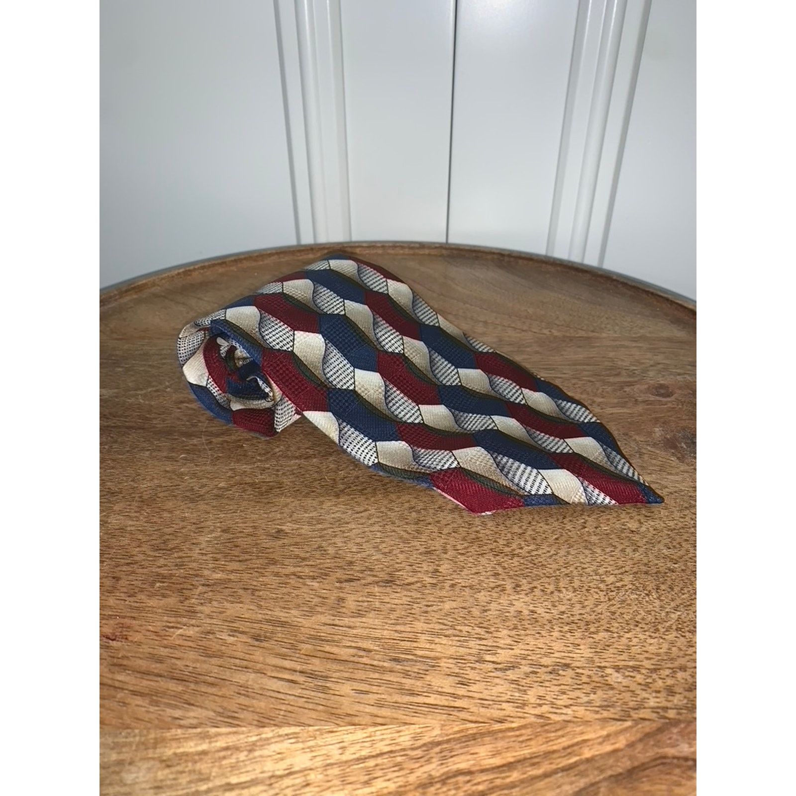 Oscar De La Renta Oscar de la Renta Men's Geometric Silk Necktie Multicolor Size ONE SIZE - 2 Thumbnail
