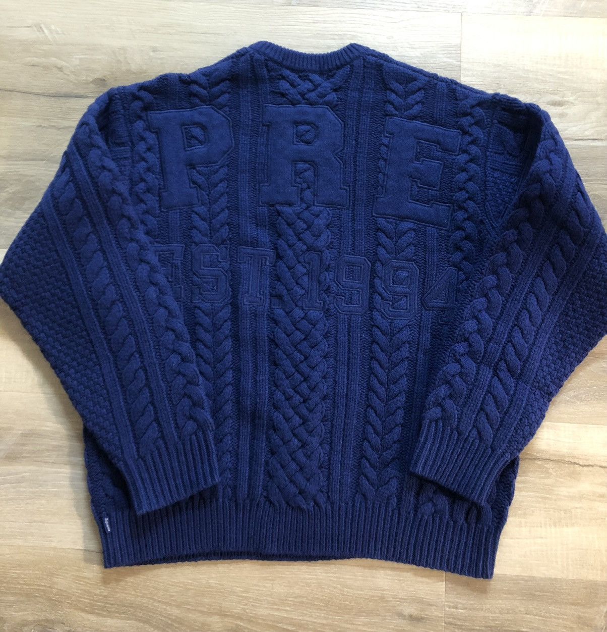 Supreme Supreme Appliqué Cable Knit Sweater Size US M / EU 48-50 / 2 - 2 Thumbnail