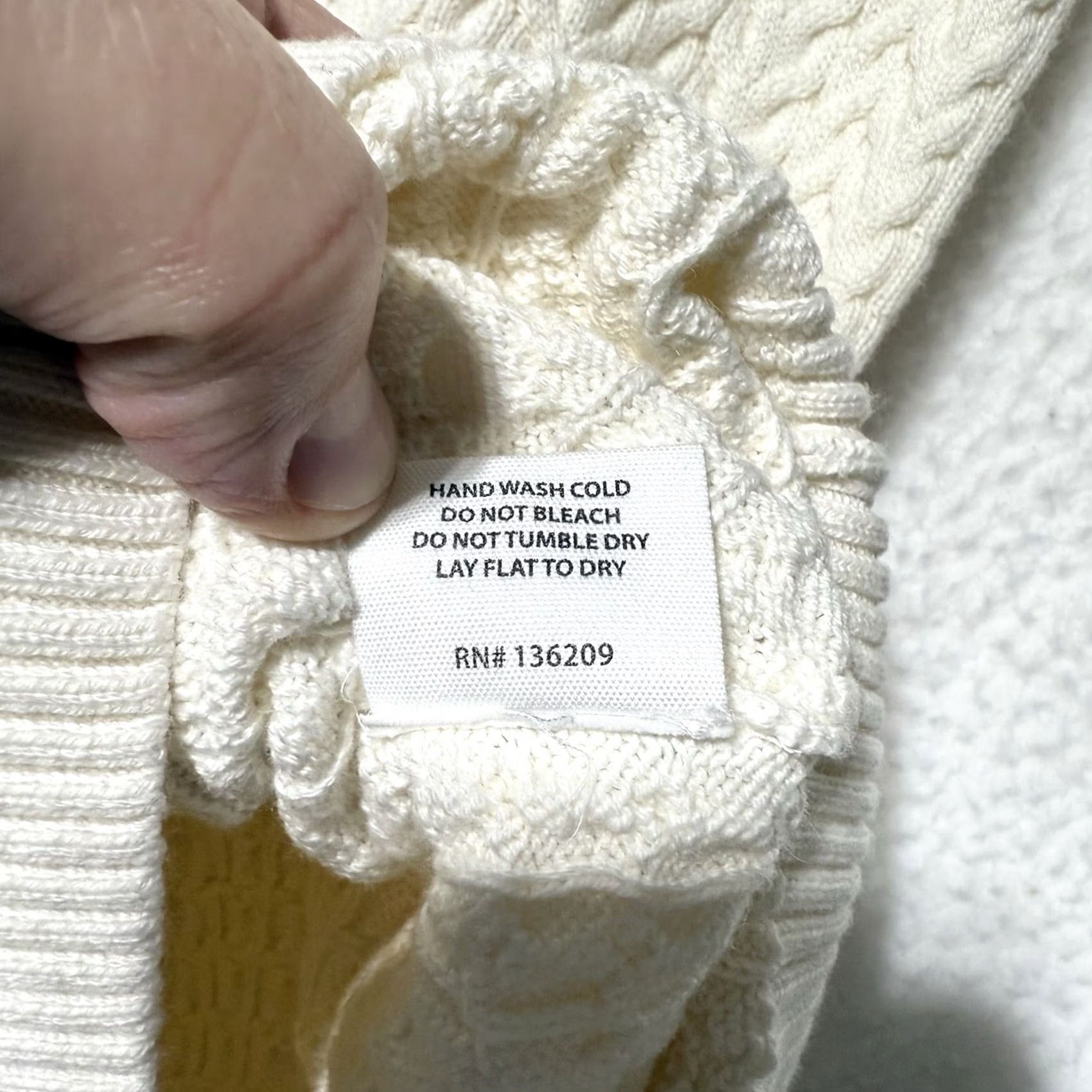 Vintage Hatch Sweater Pullover Knit Ivory S Maternity Womens Cable-Knit V-Neck Long Sleeve All Seasons City Classic Designer Preppy Size S / US 4 / IT 40 - 6 Thumbnail