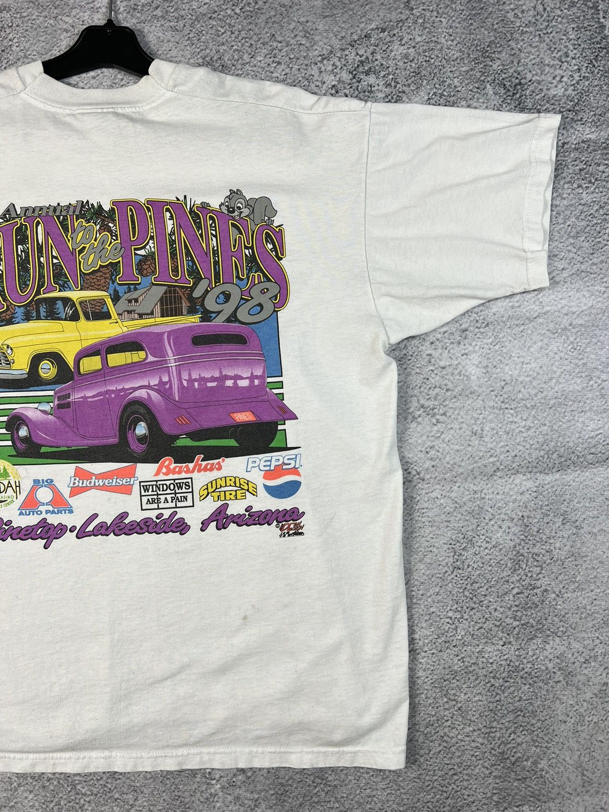 Band Tees × Vintage Vintage FOTL White Run to the Pines Pinetop Lakeside Arizona Size US XL / EU 56 / 4 - 9 Thumbnail