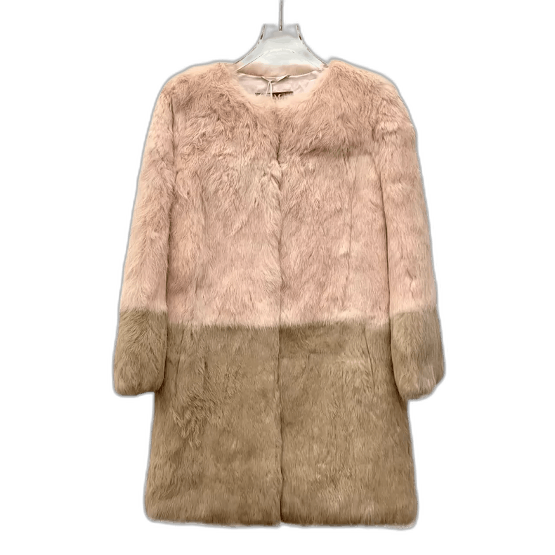 Max Mara Maxmara Color Block Long Sleeve Fur Coat Size L / US 10 / IT 46 - 1 Thumbnail