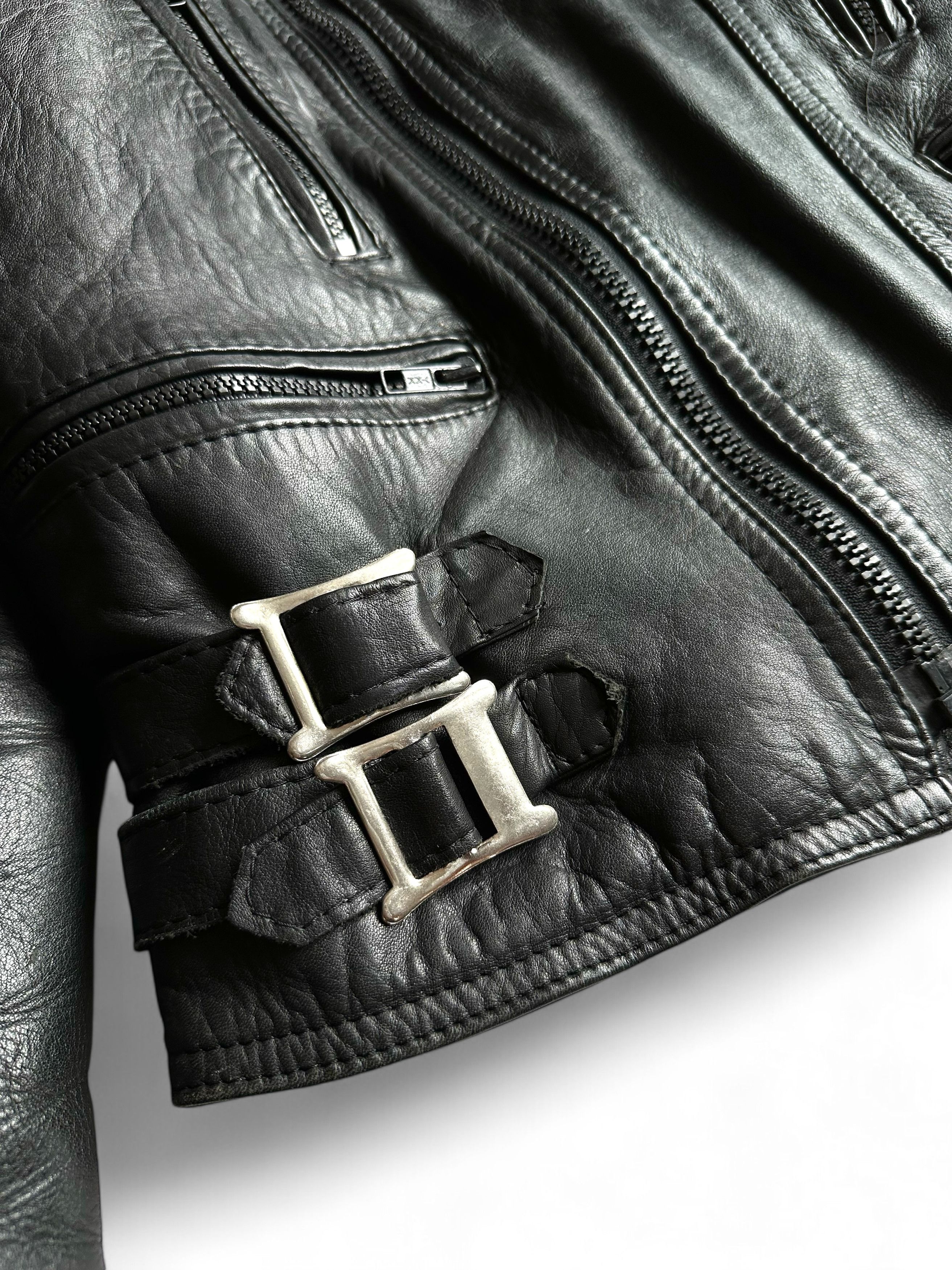 Vintage Vintage Black Leather Biker Jacket Size US S / EU 44-46 / 1 - 7 Thumbnail