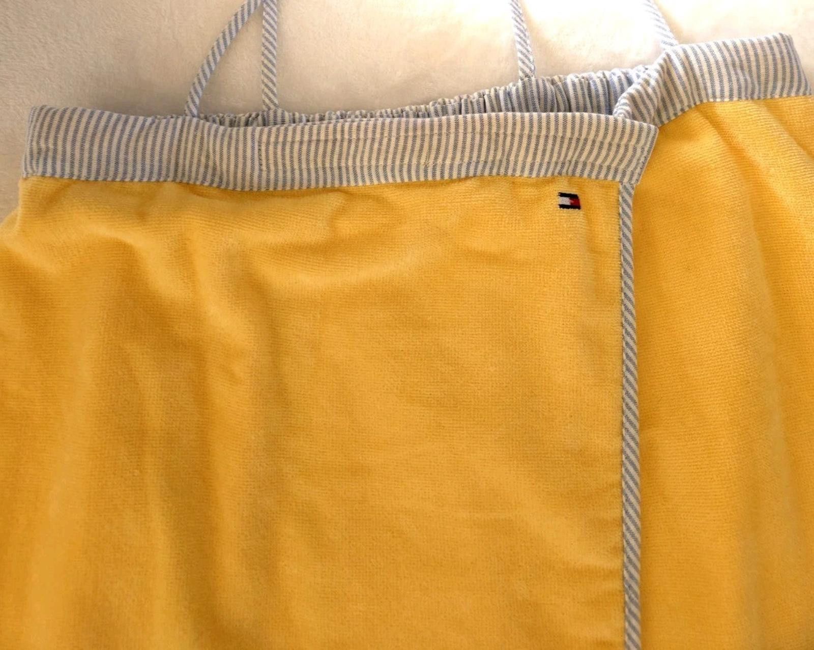 Tommy Hilfiger VTG Tommy Hilfiger Terry Cloth Bath Towel Wrap Cover Y2K S/M Size ONE SIZE - 6 Thumbnail