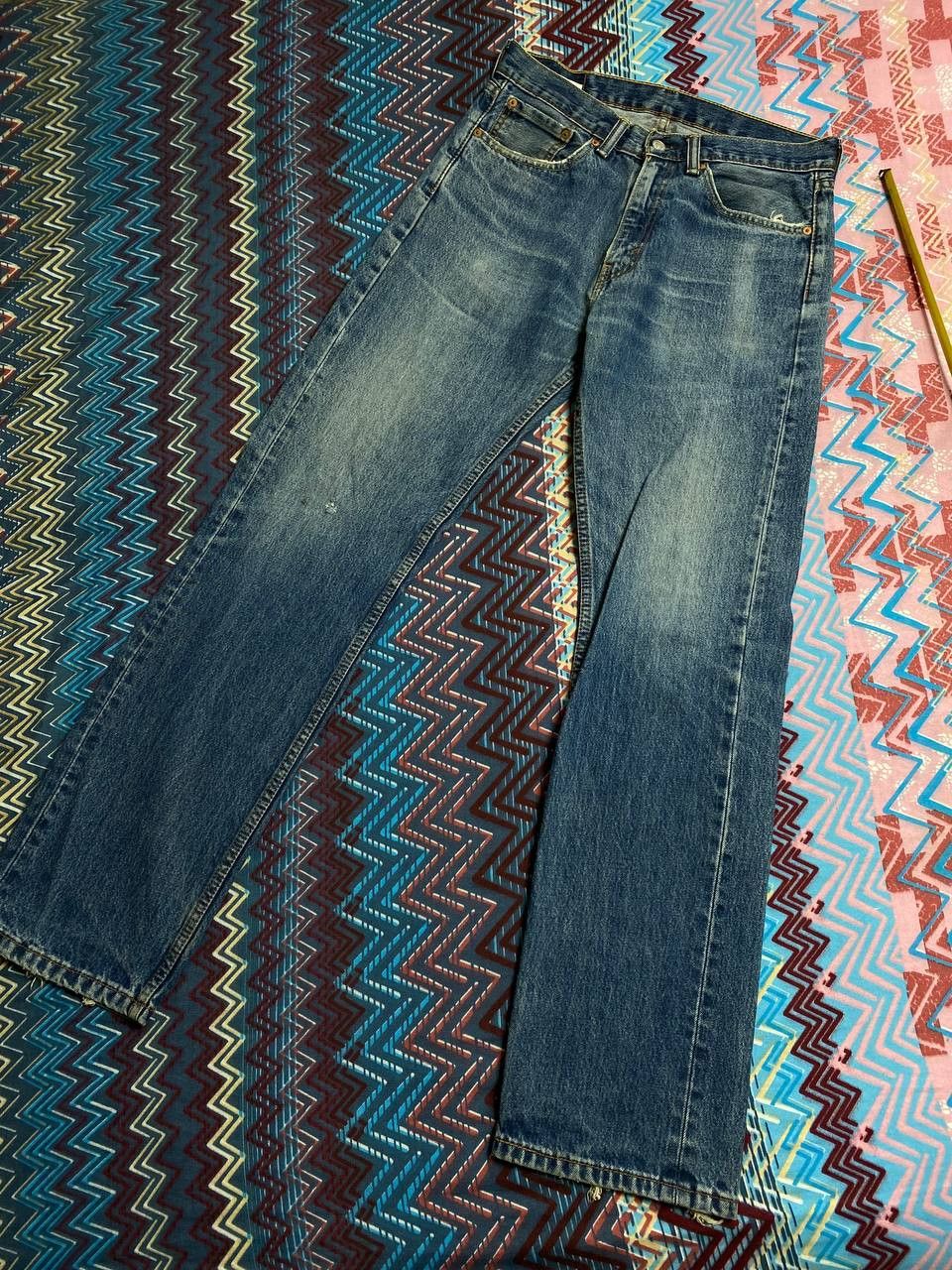 Levi's Crazy vintage y2k Levi’s 505 faded washed denim jeans skater Size US 32 / EU 48 - 21 Thumbnail