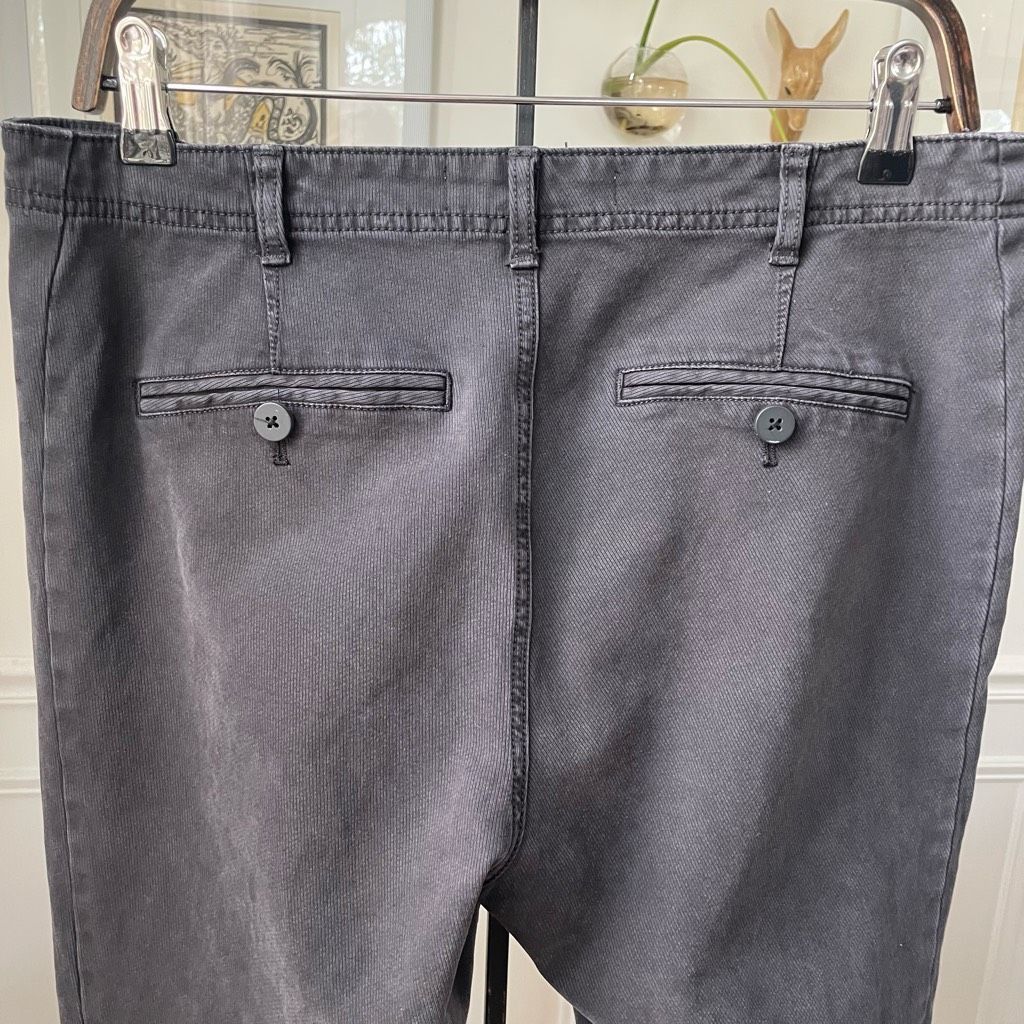 Anthropologie Anthropologie Washed Black Charcoal Button Ankle Utility Pan Size 31" - 4 Thumbnail