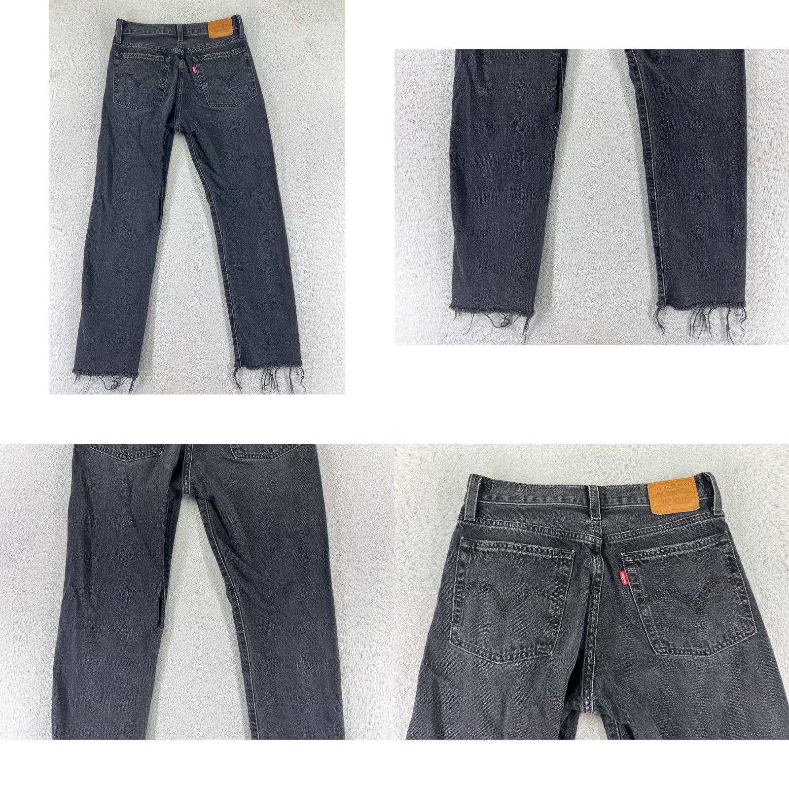 Levi's Levi's Wedgie Fit Jeans Womens 26x26 Black Denim 500 Series Stretch Straight Vintage: No Size 26" / US 2 / IT 38 - 10 Thumbnail