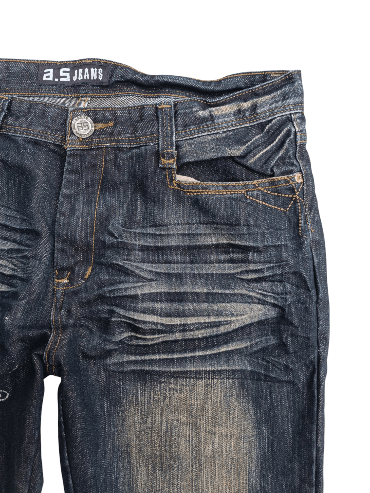 Japanese Brand RARE 🔥 A.S Aston Jeans Whiskers Print & Embroidery Denim Size US 36 / EU 52 - 3 Thumbnail