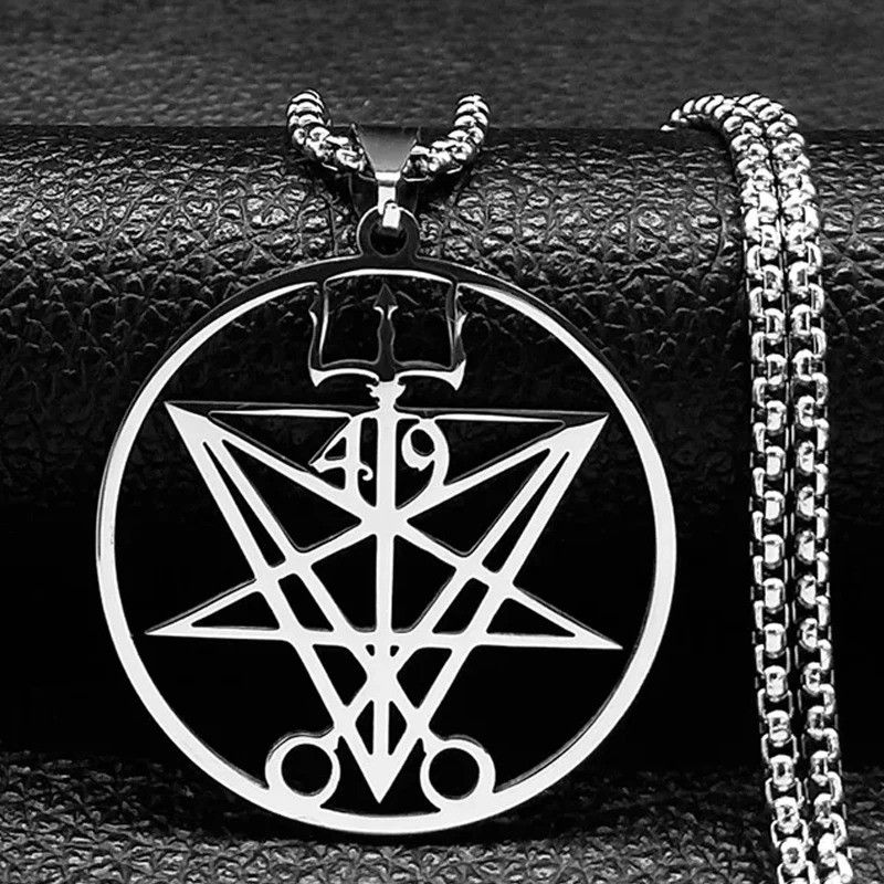 Jewelry Symbol Chain Stainless Steel Church of Satan Necklace Size ONE SIZE - 1 Thumbnail
