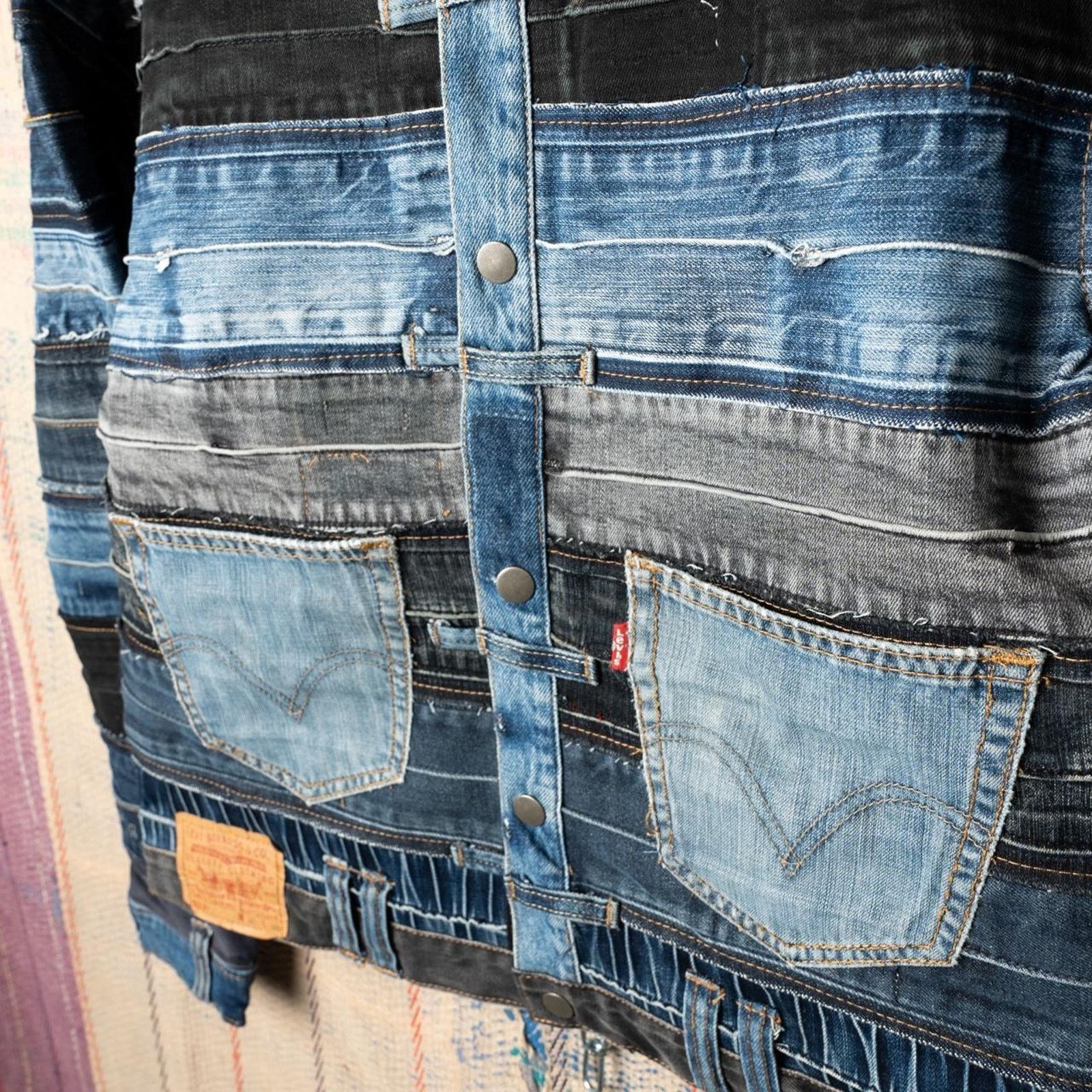 Levi's Custom Upcycled levis denim jacket , One of One Rework Size US M / EU 48-50 / 2 - 3 Thumbnail