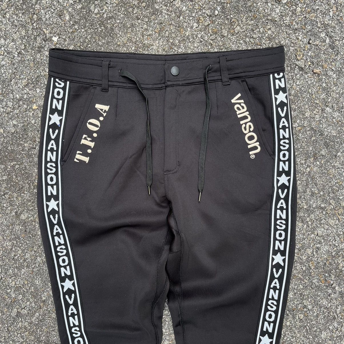 Hysteric Glamour Vanson Leathers T.F.O.A Jogger Pants Skinny Side Tape Skull Size US 32 / EU 48 - 4 Thumbnail